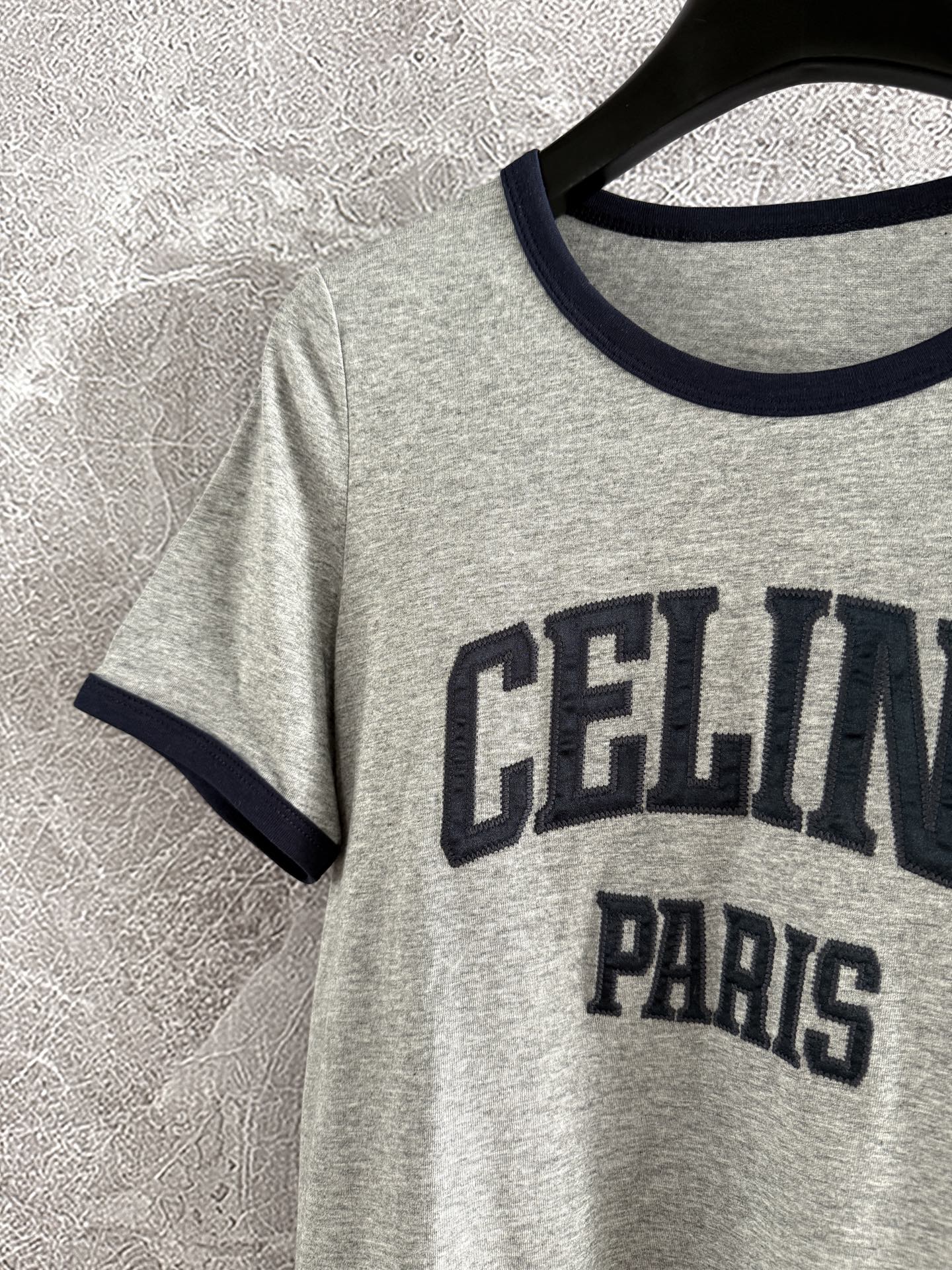 Celine CELINE PARIS Short-sleeve T-shirt Grey Cotton