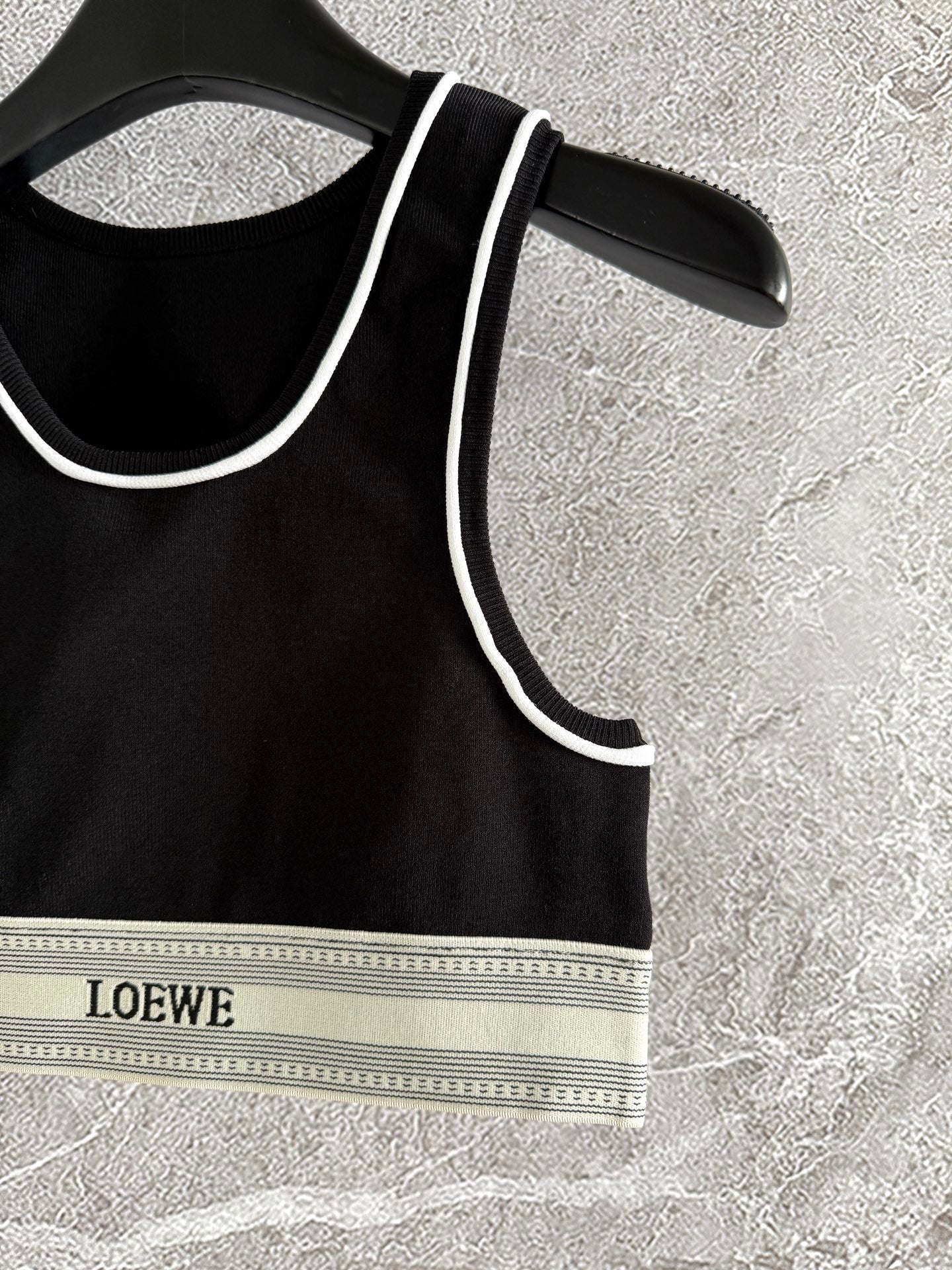 Joewe Sport Vest Black White Cotton