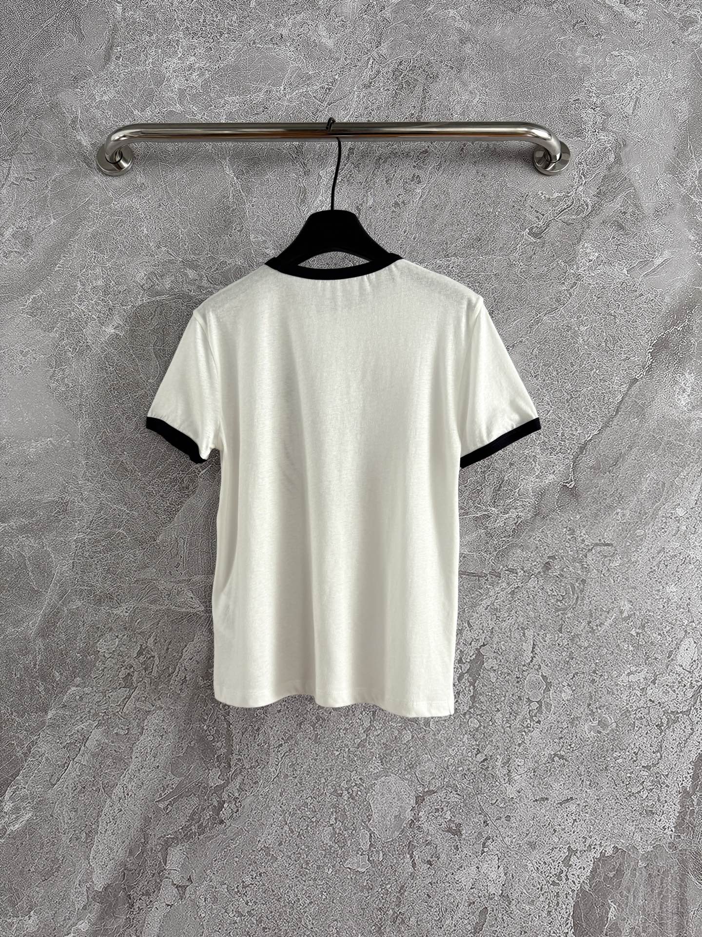 CD Tennis T-shirt White Black Cotton