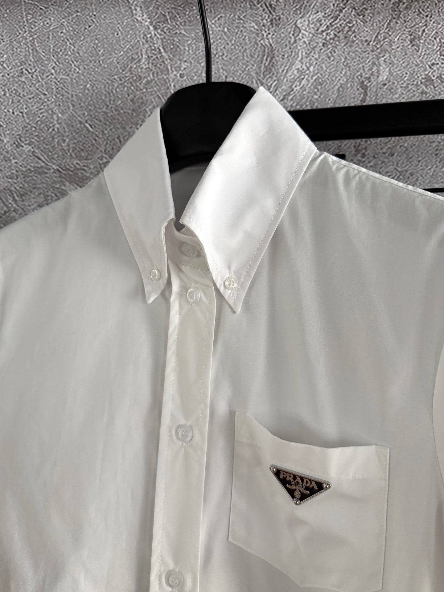 Prada Black nylon Short and White Shirt Set