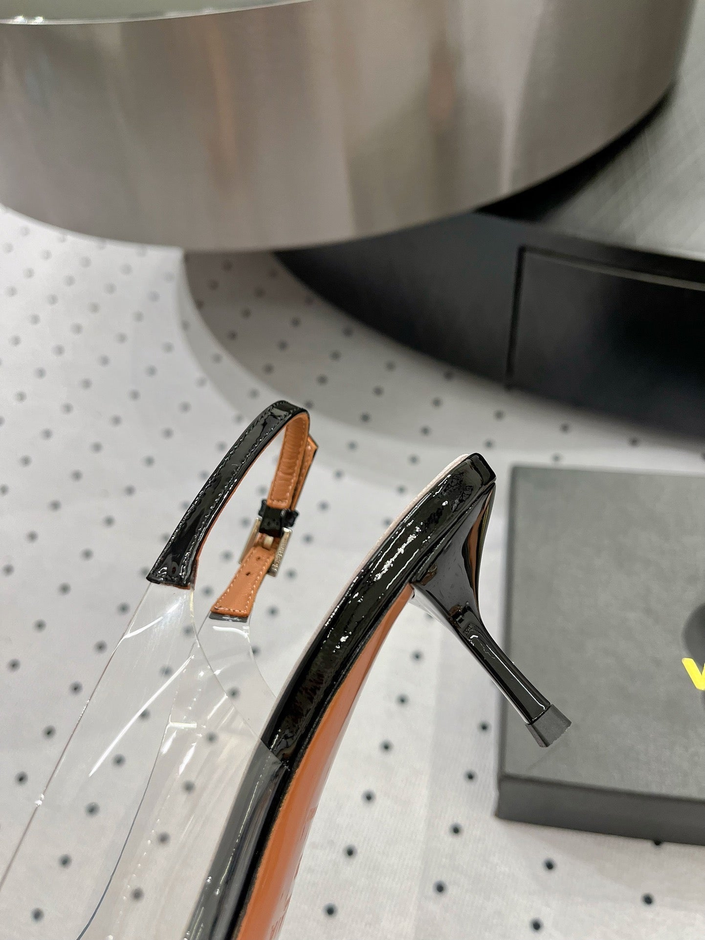 Alaila Le CÅ“ur Slingbacks 60mm In Black Glossy Lambskin 954833