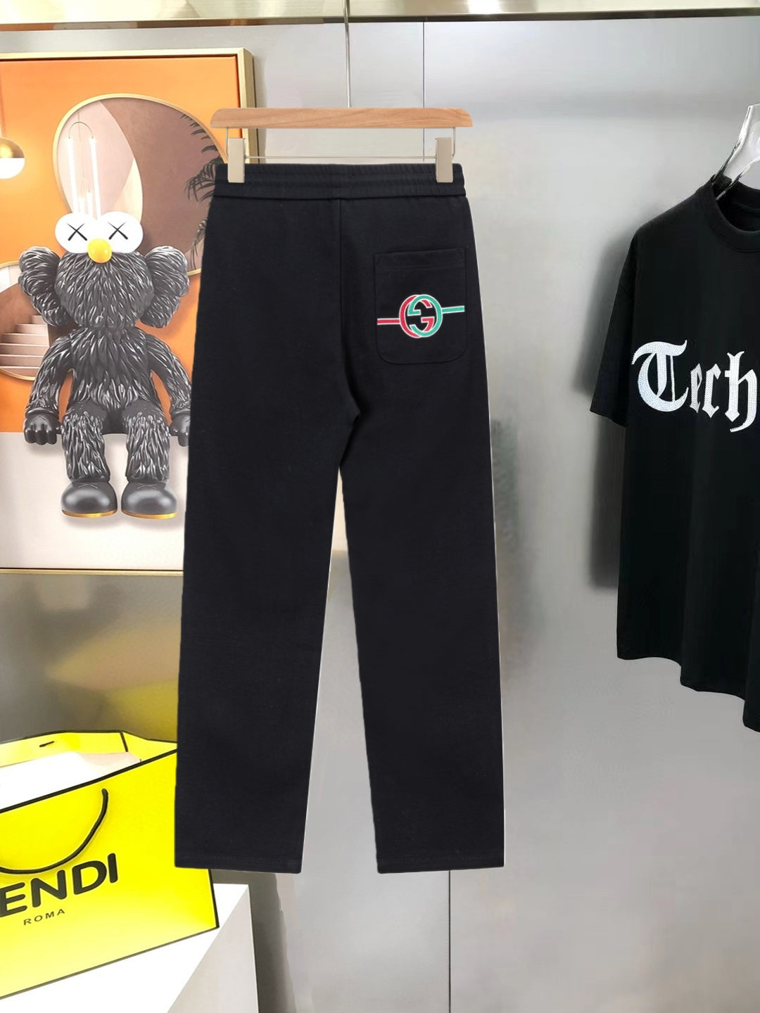 GC 2026 Men's Casual Sweatpants Black Knitted Cotton 644978