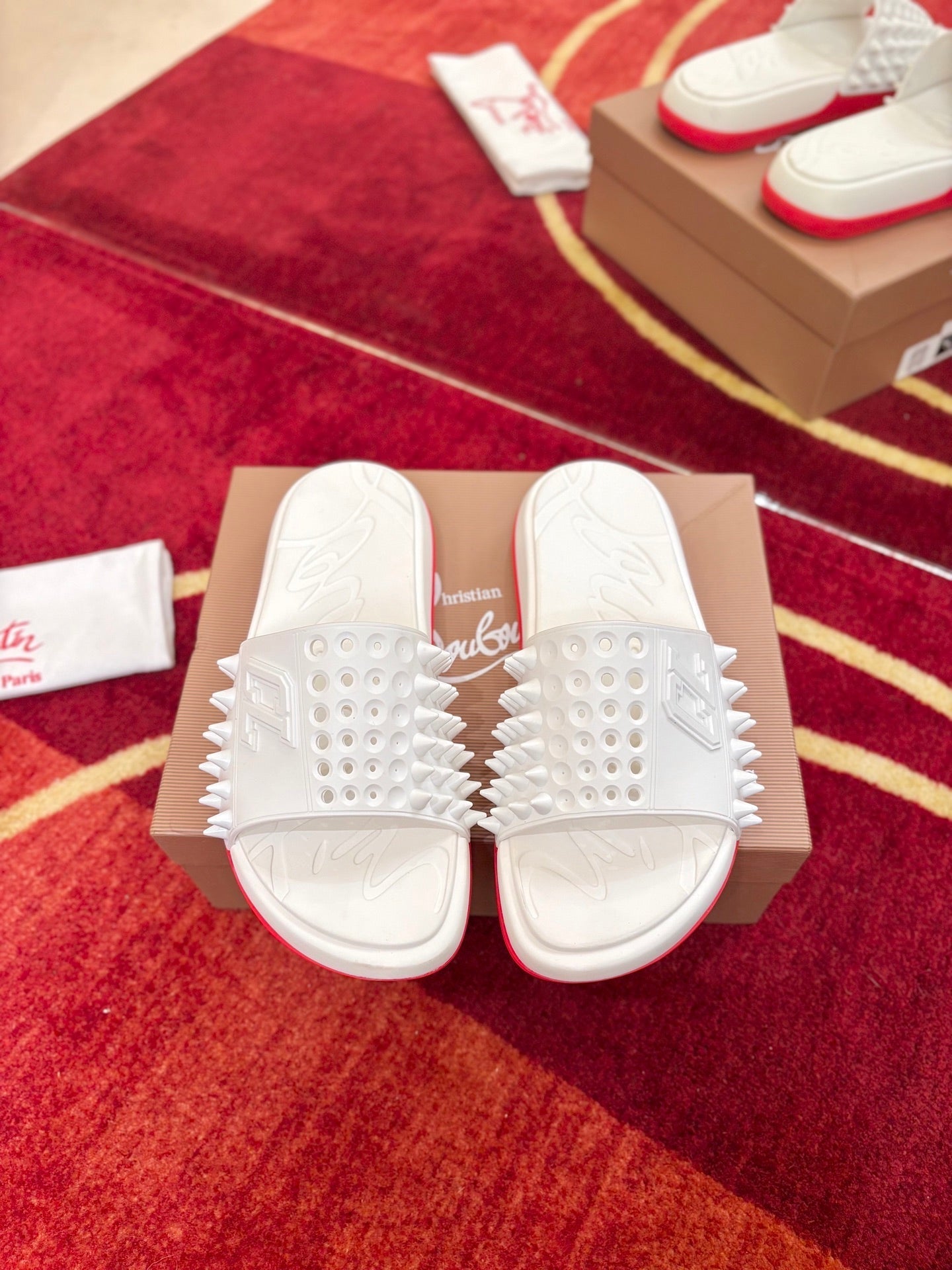 Christian Louboutin Take It Easy Spike Slide 863773