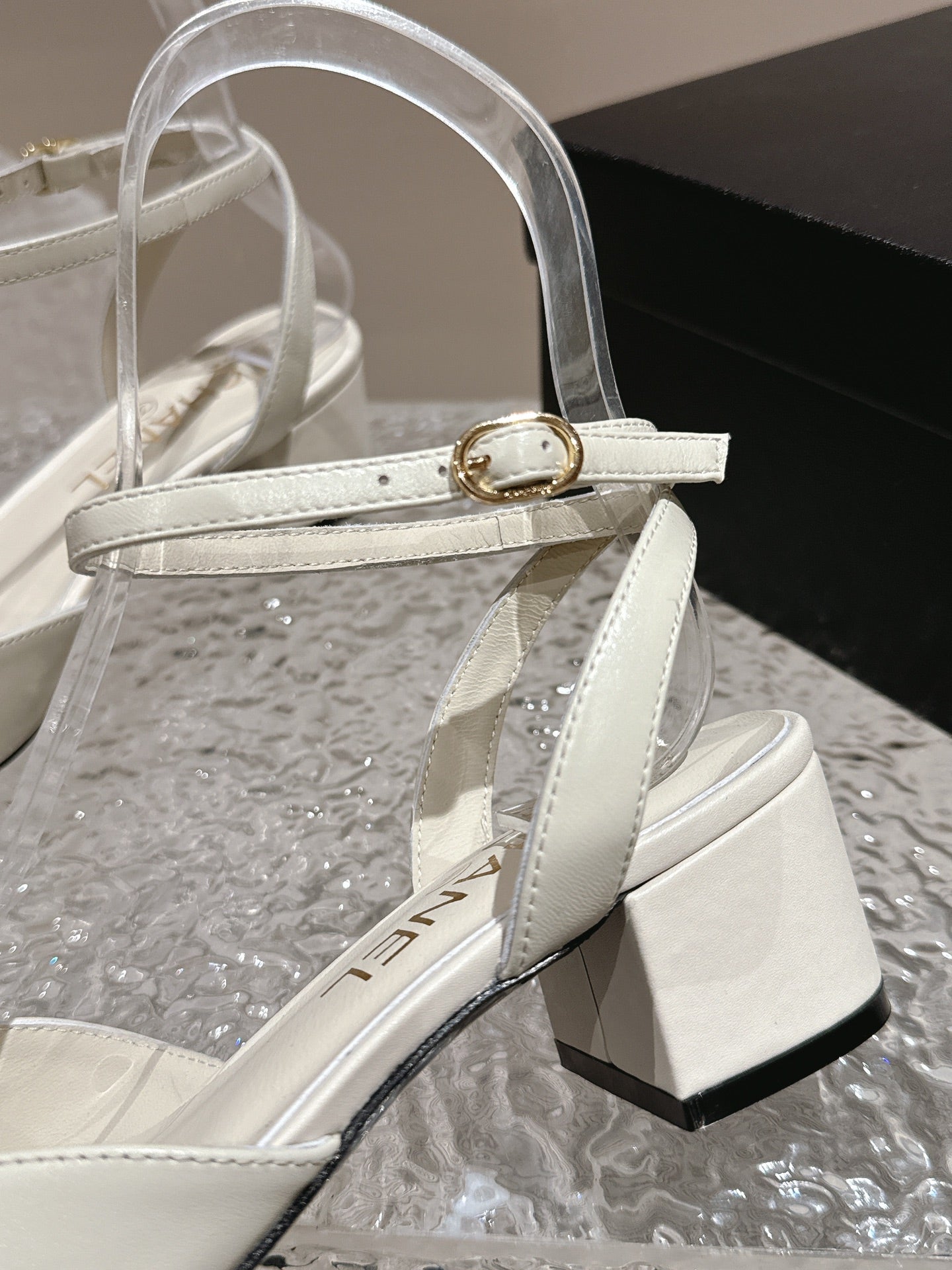 slingbacks 60 white lambskin cc logo