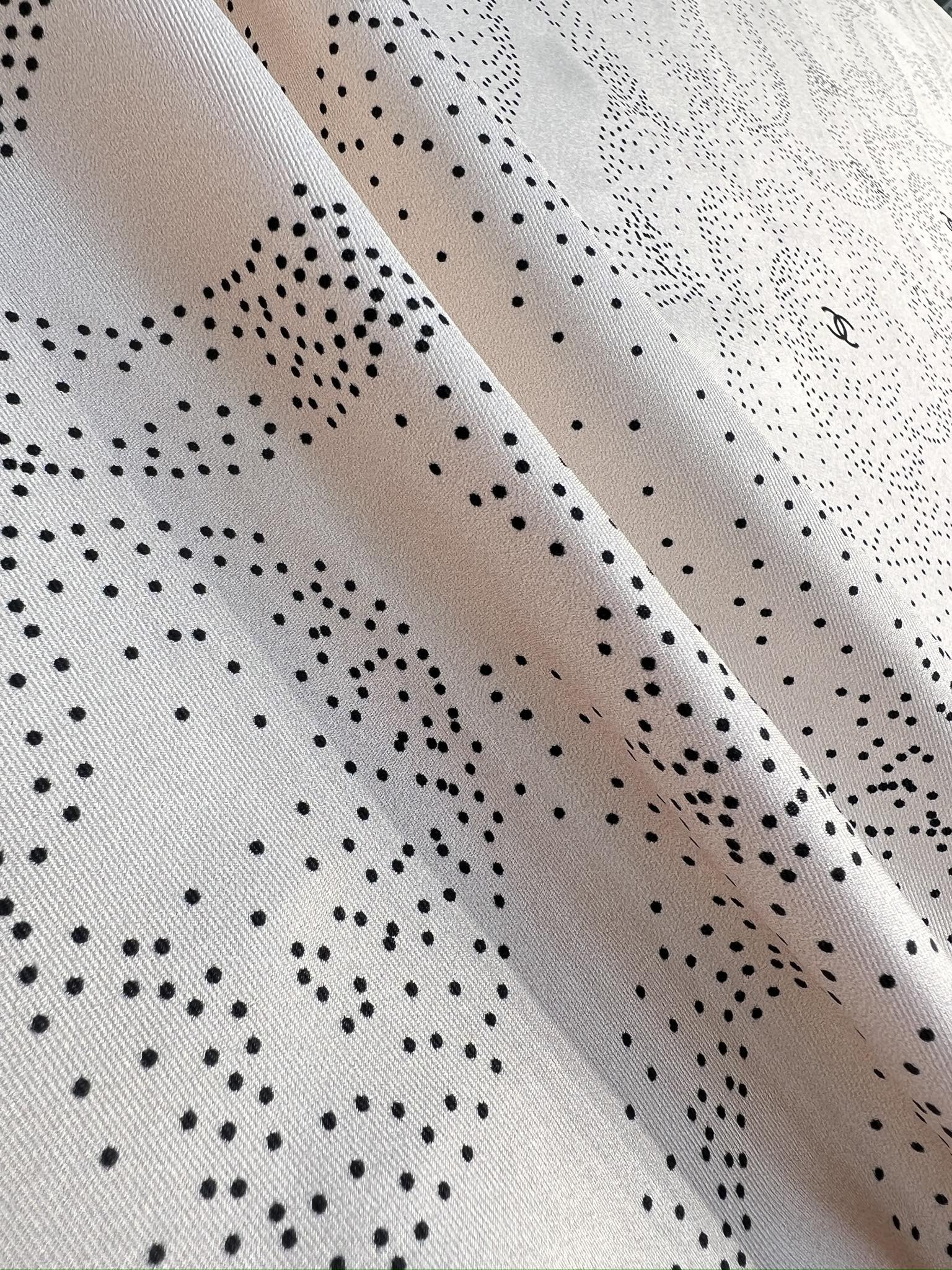 CC Square Scarf 90 CM In Light Pink Camellia Polka Dot Silk 288737