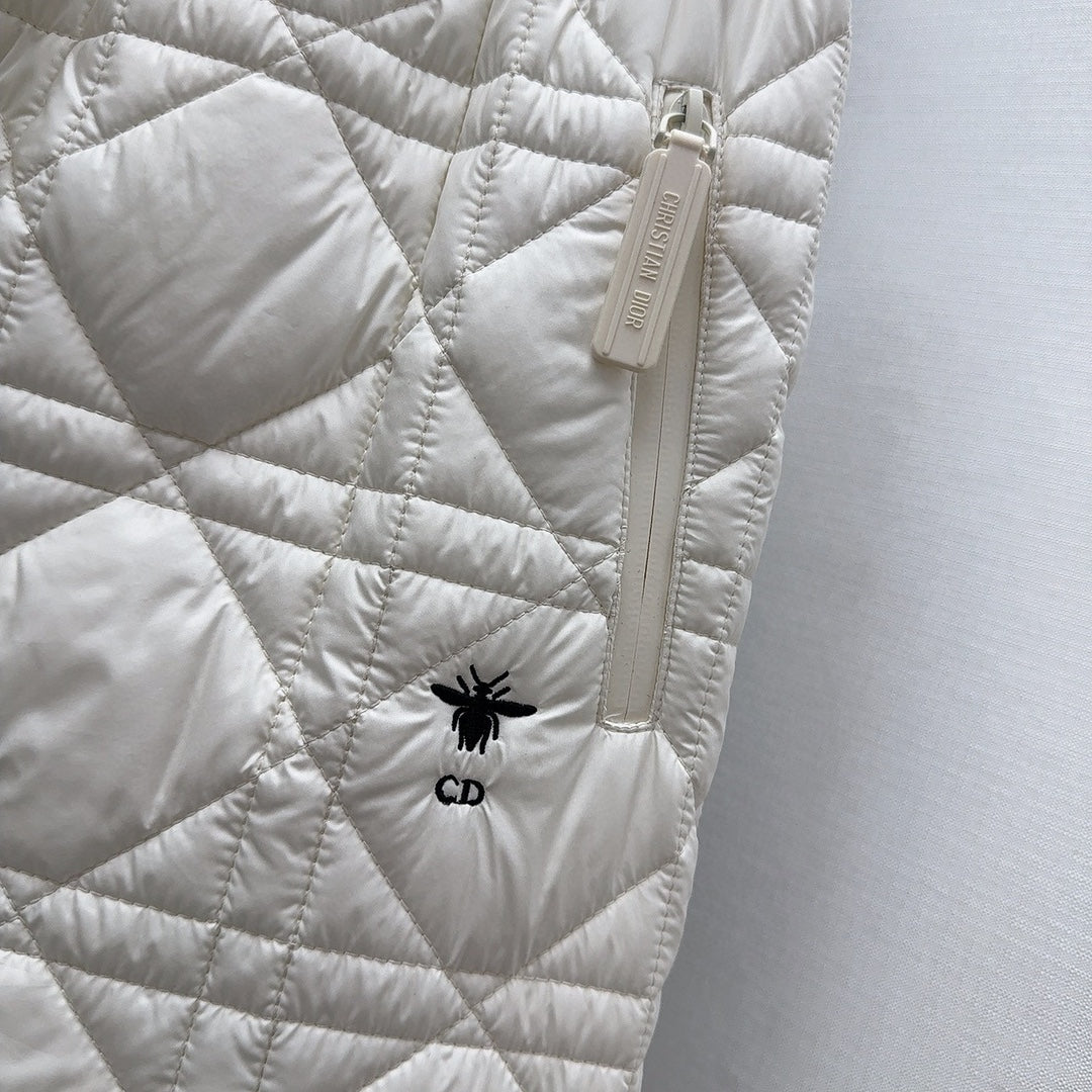 CD 25 Plaid Quilted Clothing Set White Polyester