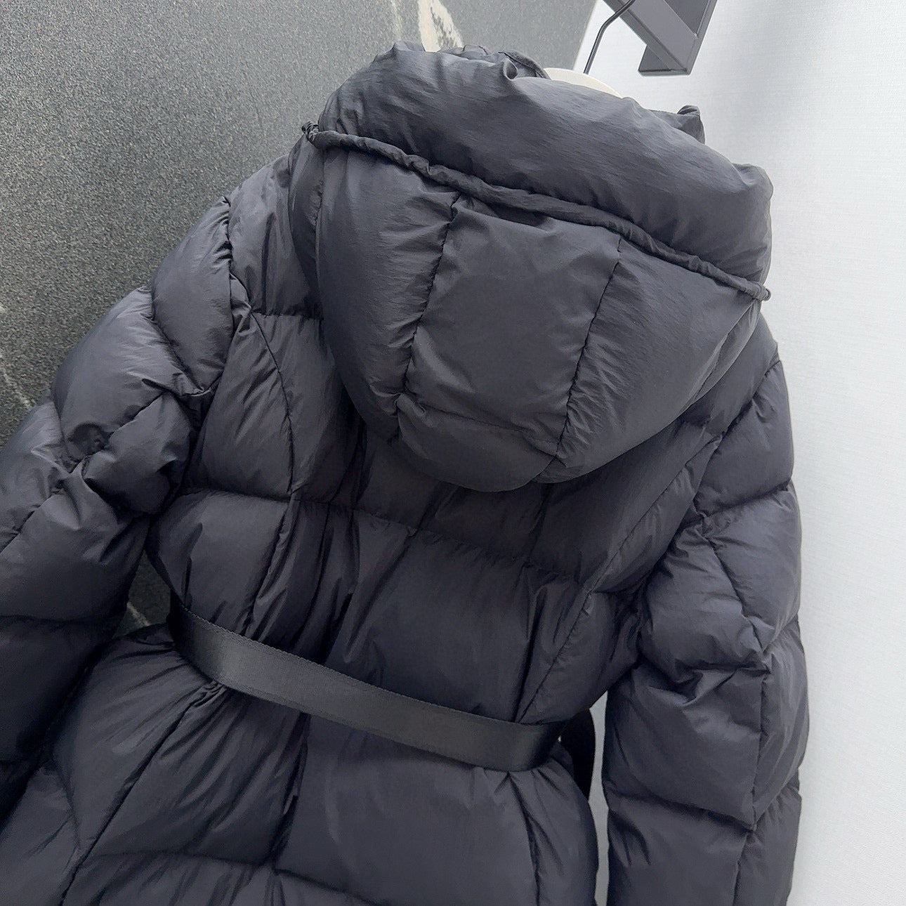 Burberry 25 Stand Collar Hooded Down Jacket Black Polyester