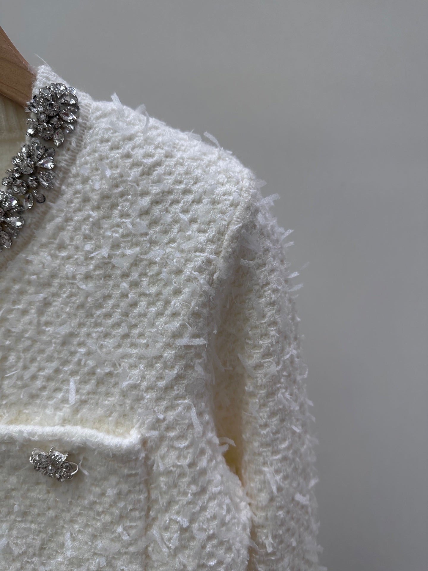 CC 25 Set Knitted Cardigan White Tweed 59490520