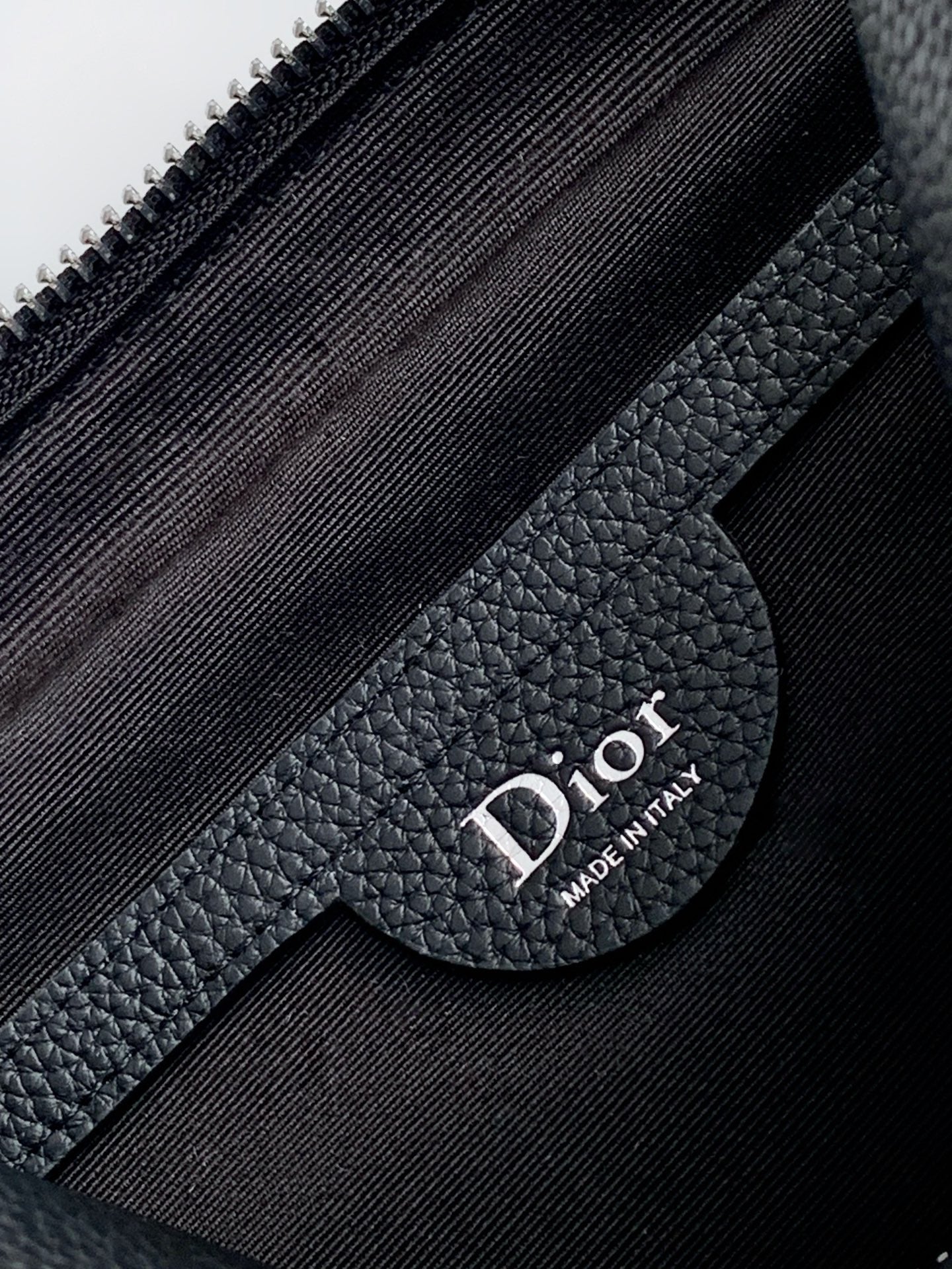 Dior 2026 Rider Zip-Up Messenger Bag 23cm Fabric And Grained Leather