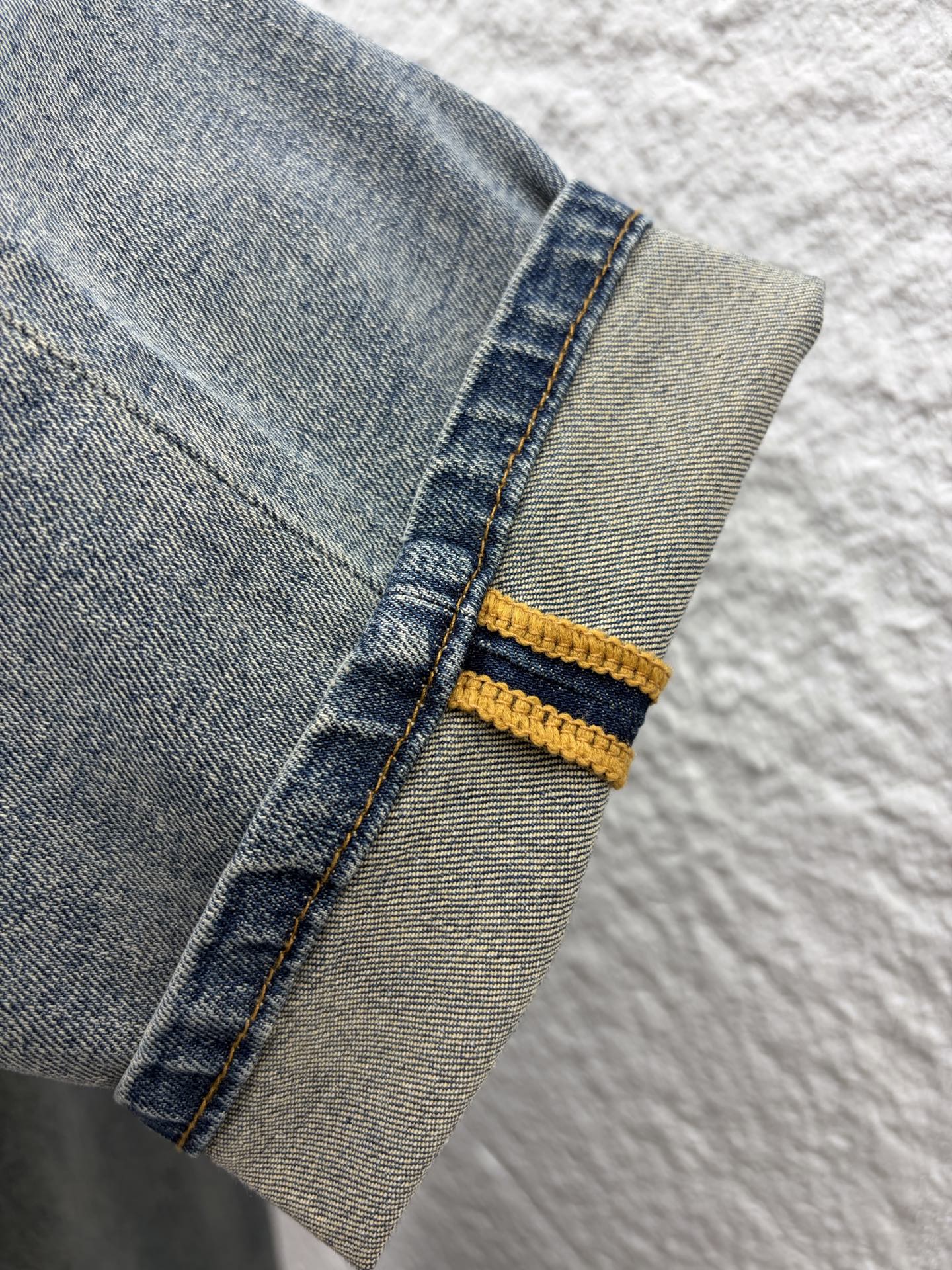 Fendi 2026 Men's Jeans Washed Blue Brown Logo Denim 738154