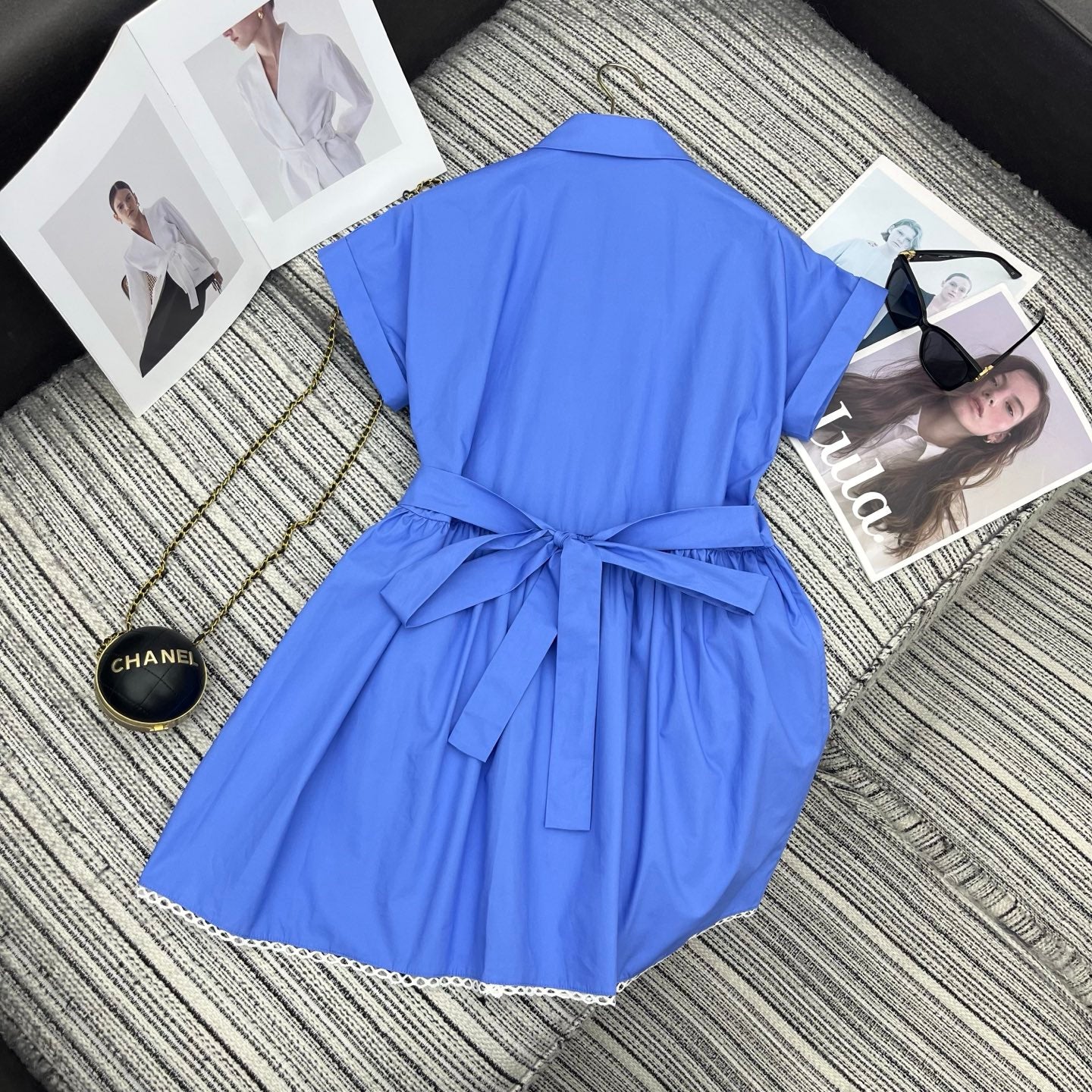 MiuMiu 2026 Dress Blue Cotton 646522