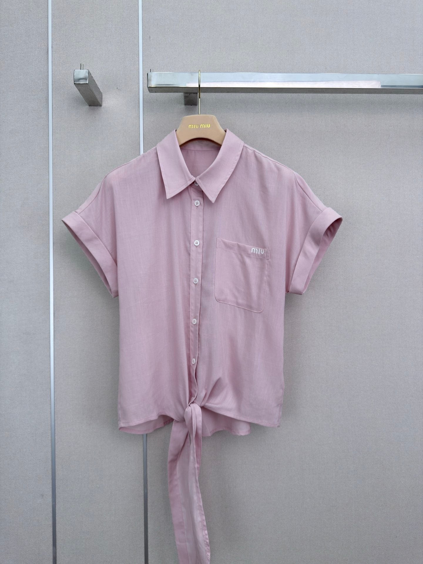 MiuMiu 2026 Short-Sleeved Shirt Tencel 636465
