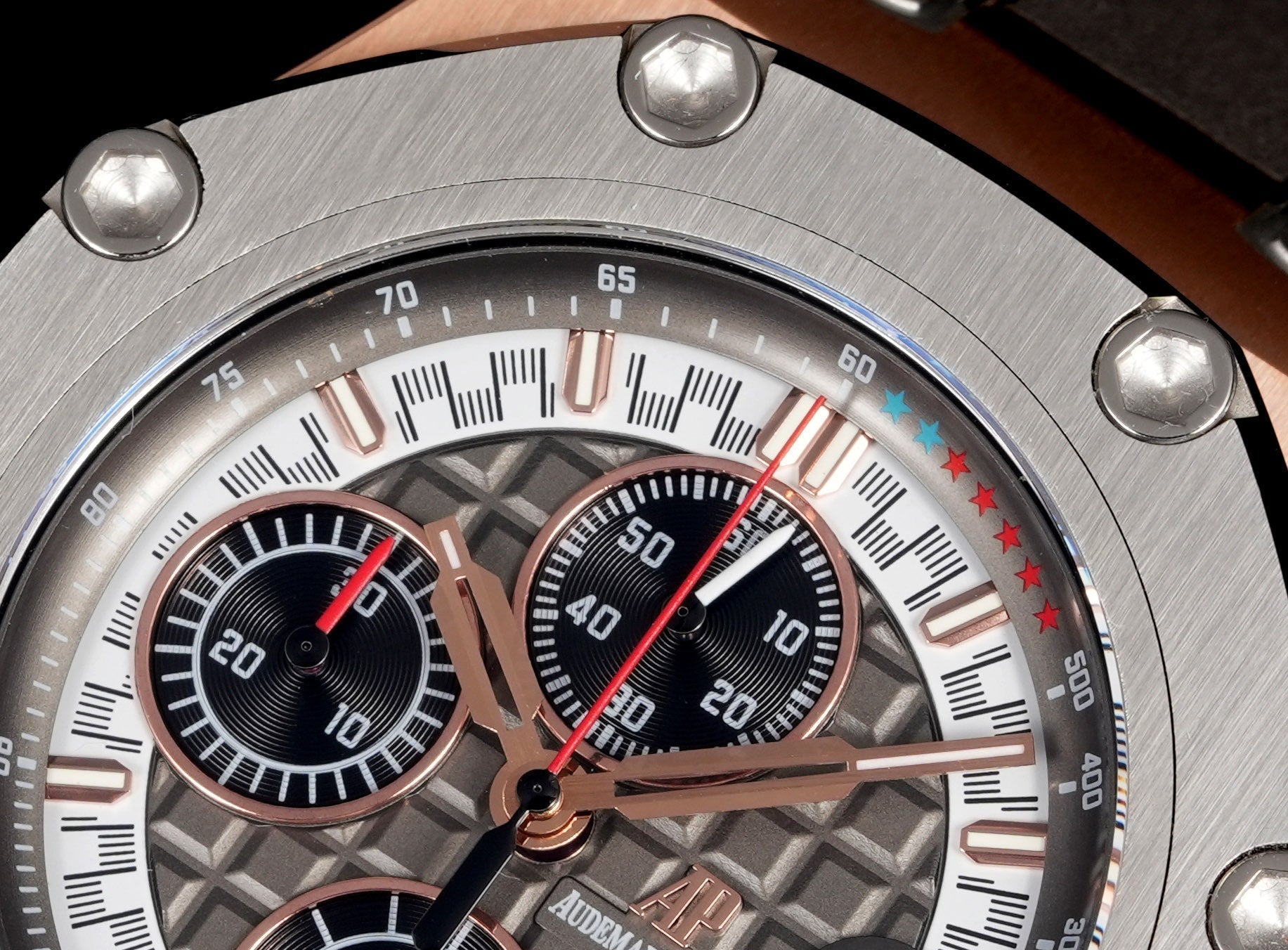 Audemars Piguet Royal Offshore Chronograph 44mm Rose Gold Case Brown Grey Dial