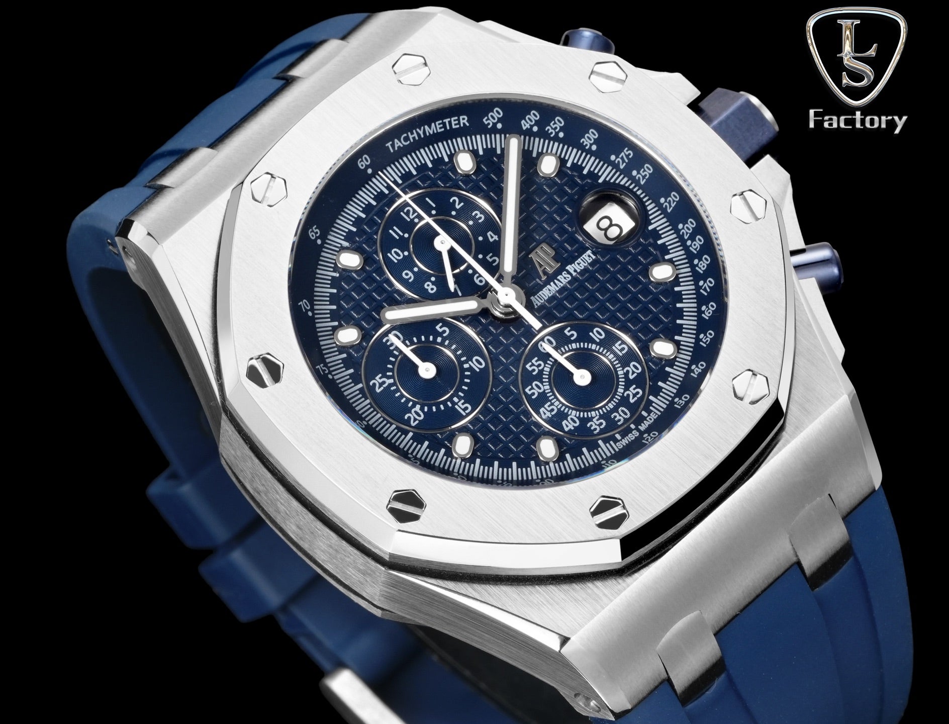 Audemars Piguet Royal Oak Offshore Chronograph 42mm Stainless Steel Blue Dial Rubber Strap