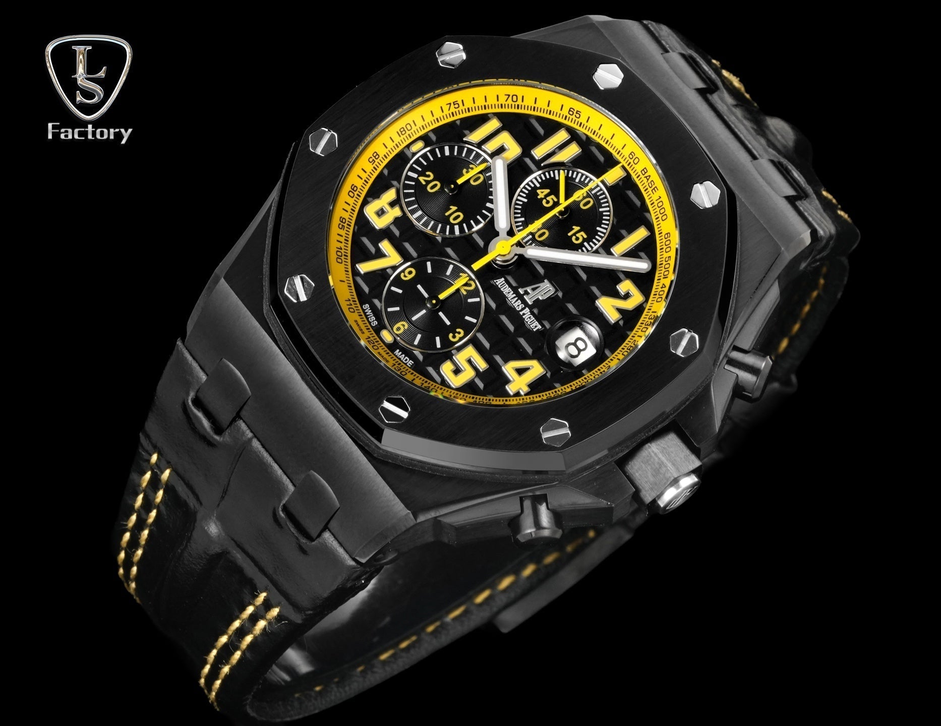 Audemars Piguet Royal Oak Offshore Chronograph 42mm Stainless Steel Black Yellow