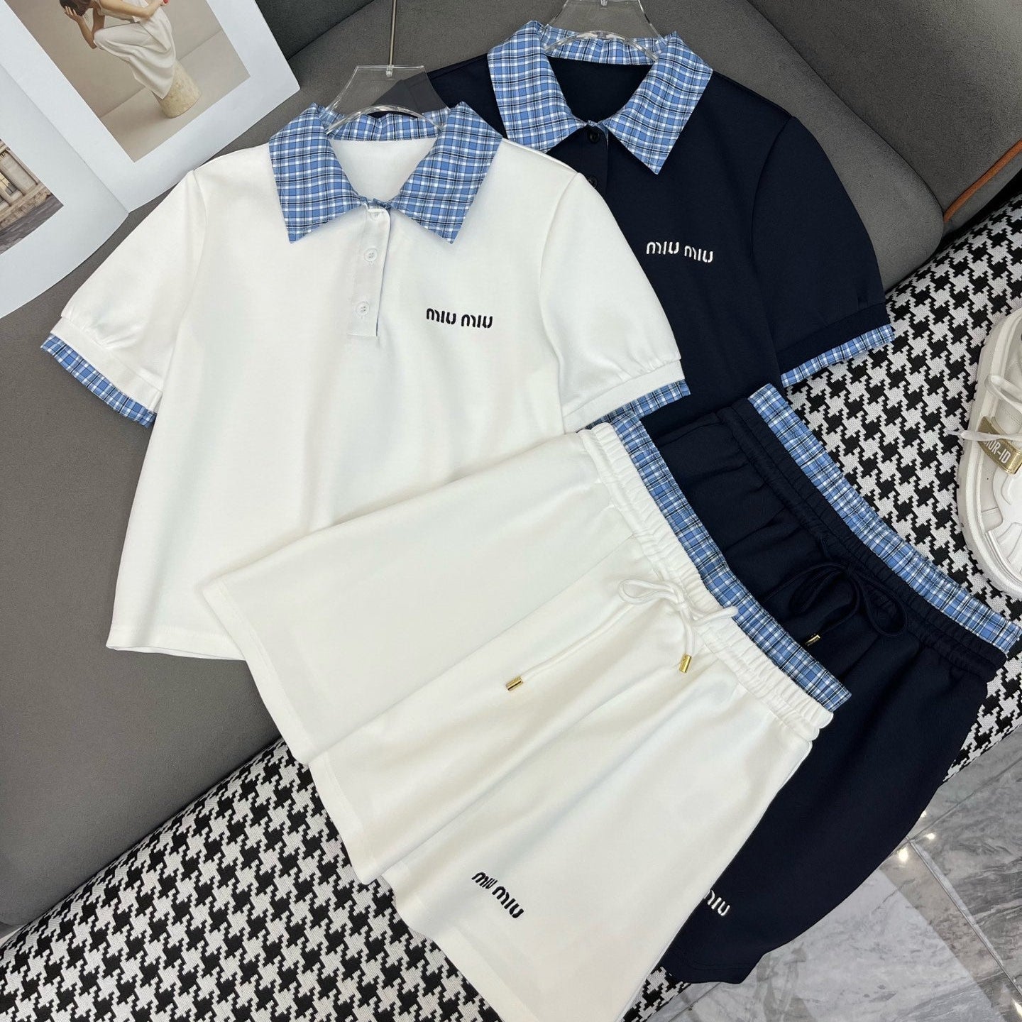 Miu 25C Polo Shirt mix Miniskirt 228549