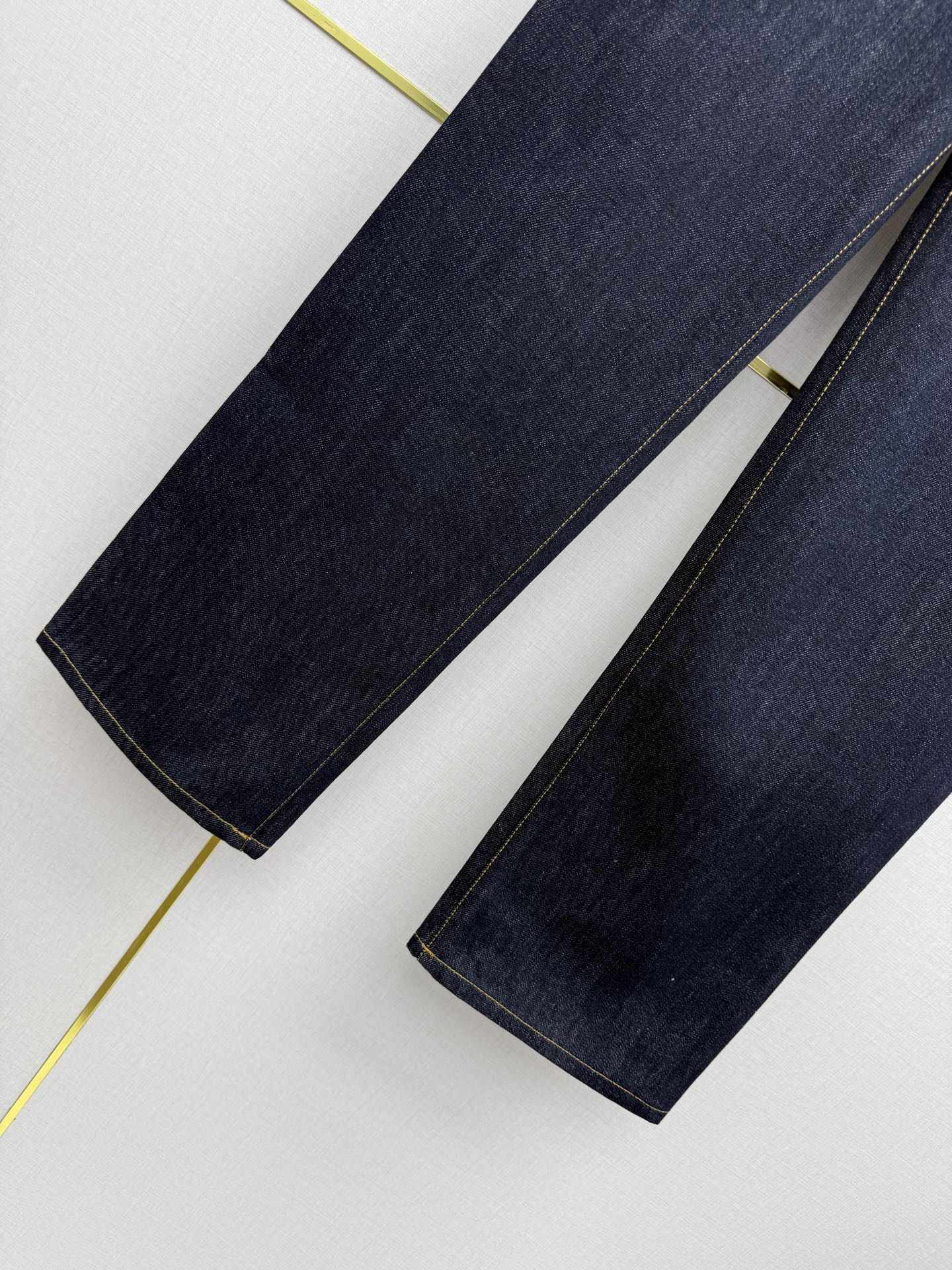 Chanel 2026 Straight Leg Jeans Navy Blue Cotton 365077