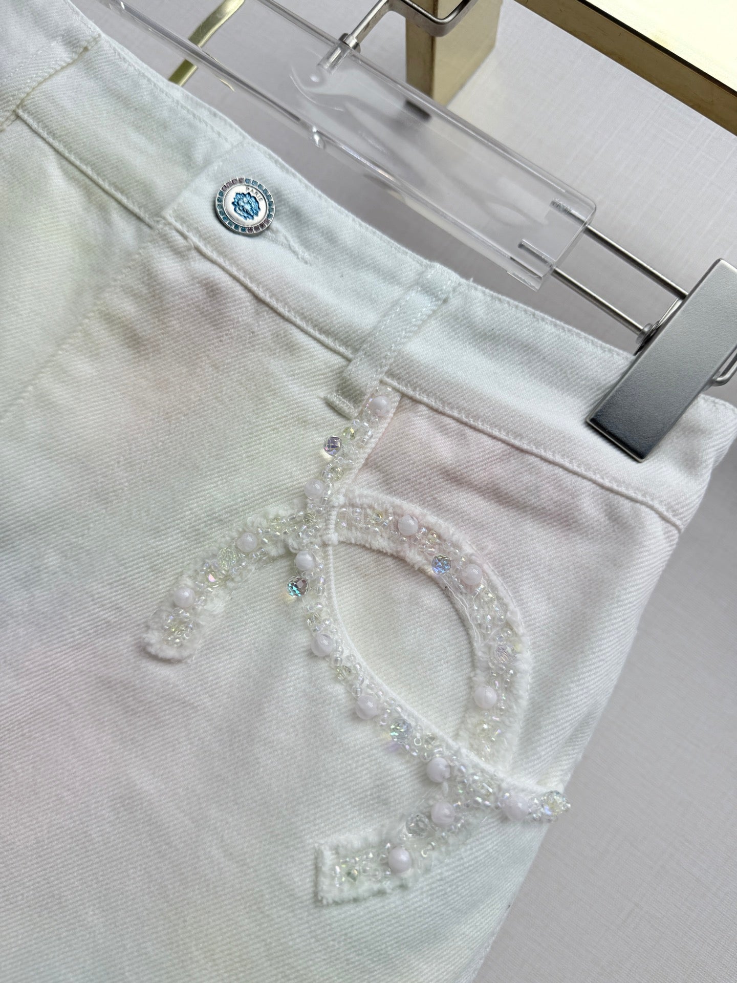 Chanel 2026 Midi Skirt White Cotton 858325