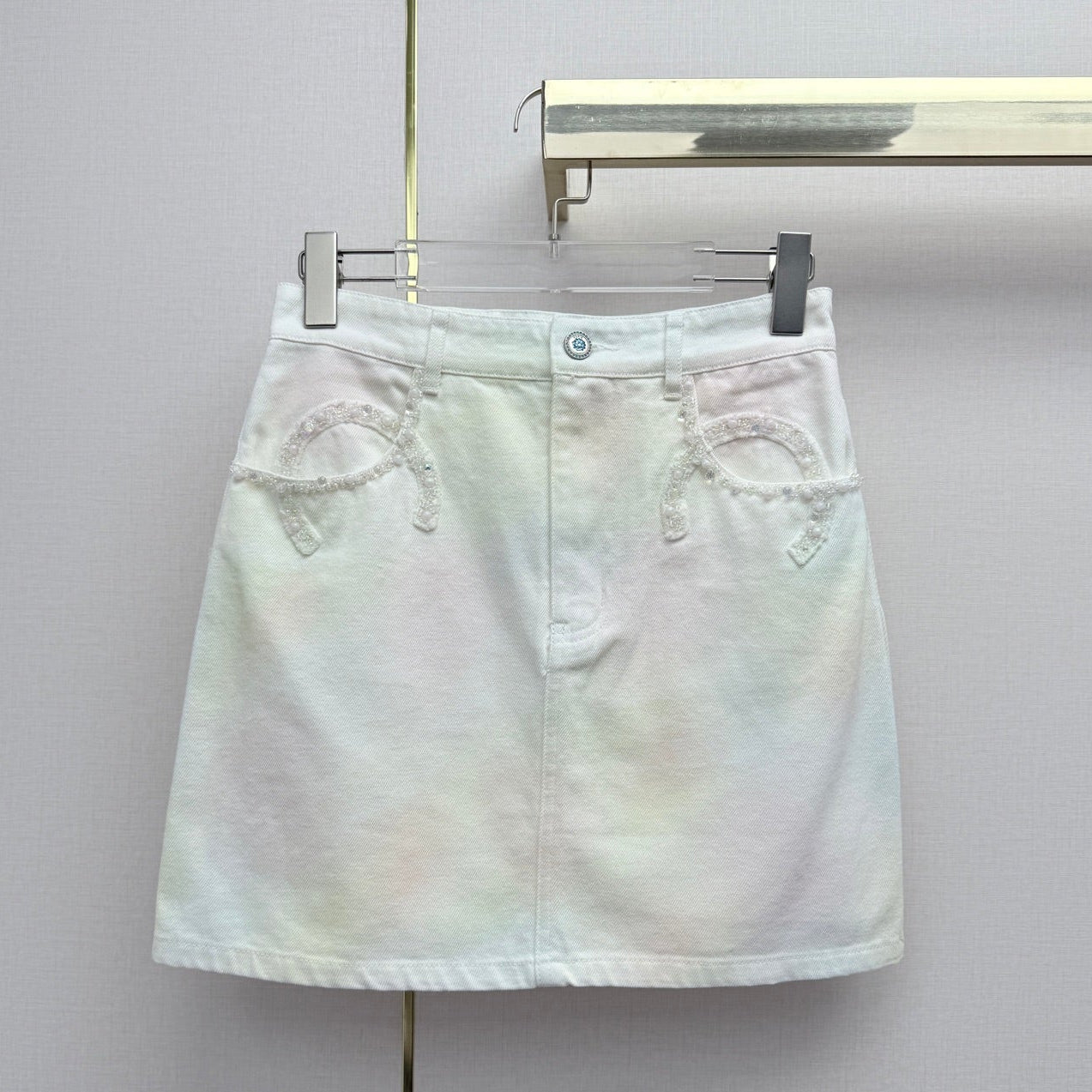 Chanel 2026 Midi Skirt White Cotton 858325