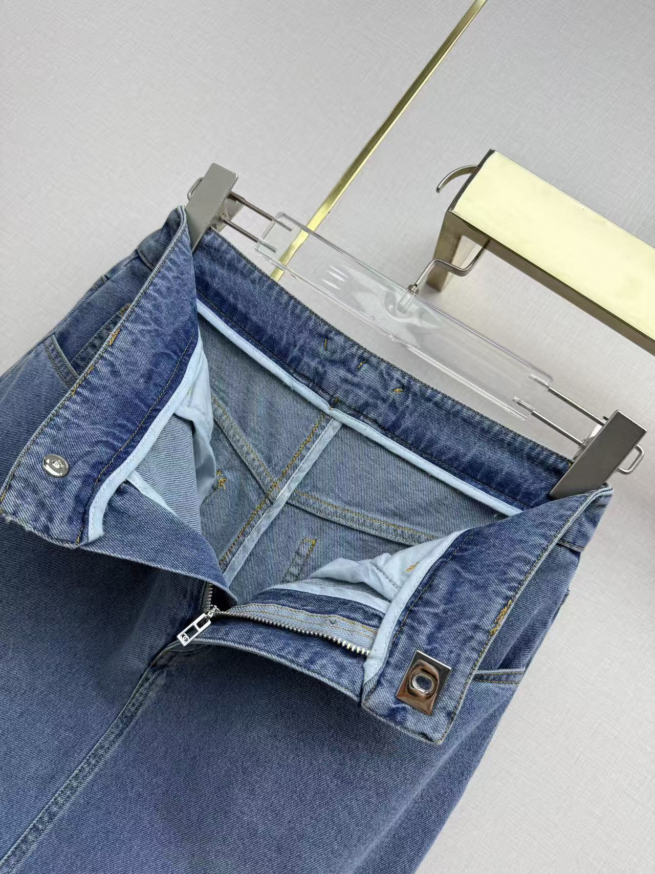Chanel 2026 Denim Skirt Blue Cotton 389409