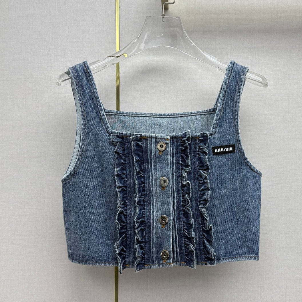Miumiu 2026 Crop Top Demin 400230