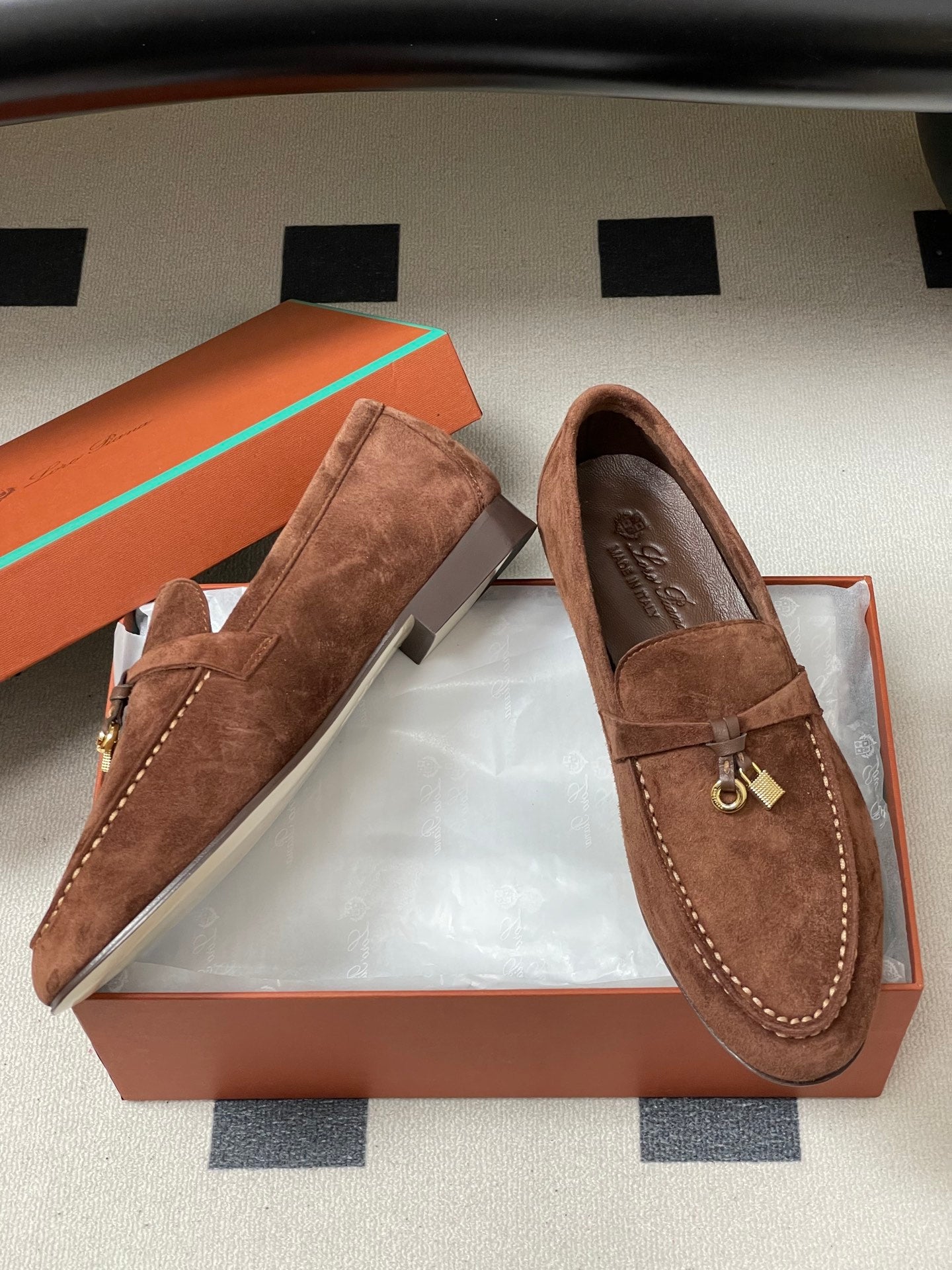 LP 2026 Summer Charms Walk Loafer Brown Gold Suede 181257