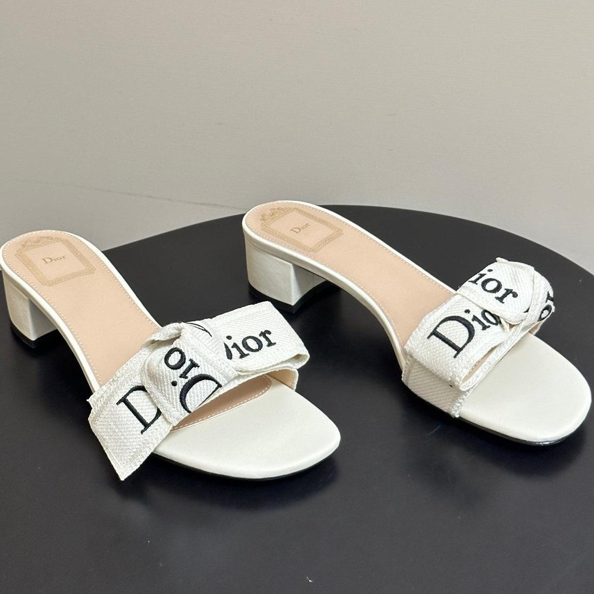 Dior 2026 J'Adior Classic Logo Webbing Bow Sandals 35mm Fabric Leather 846997