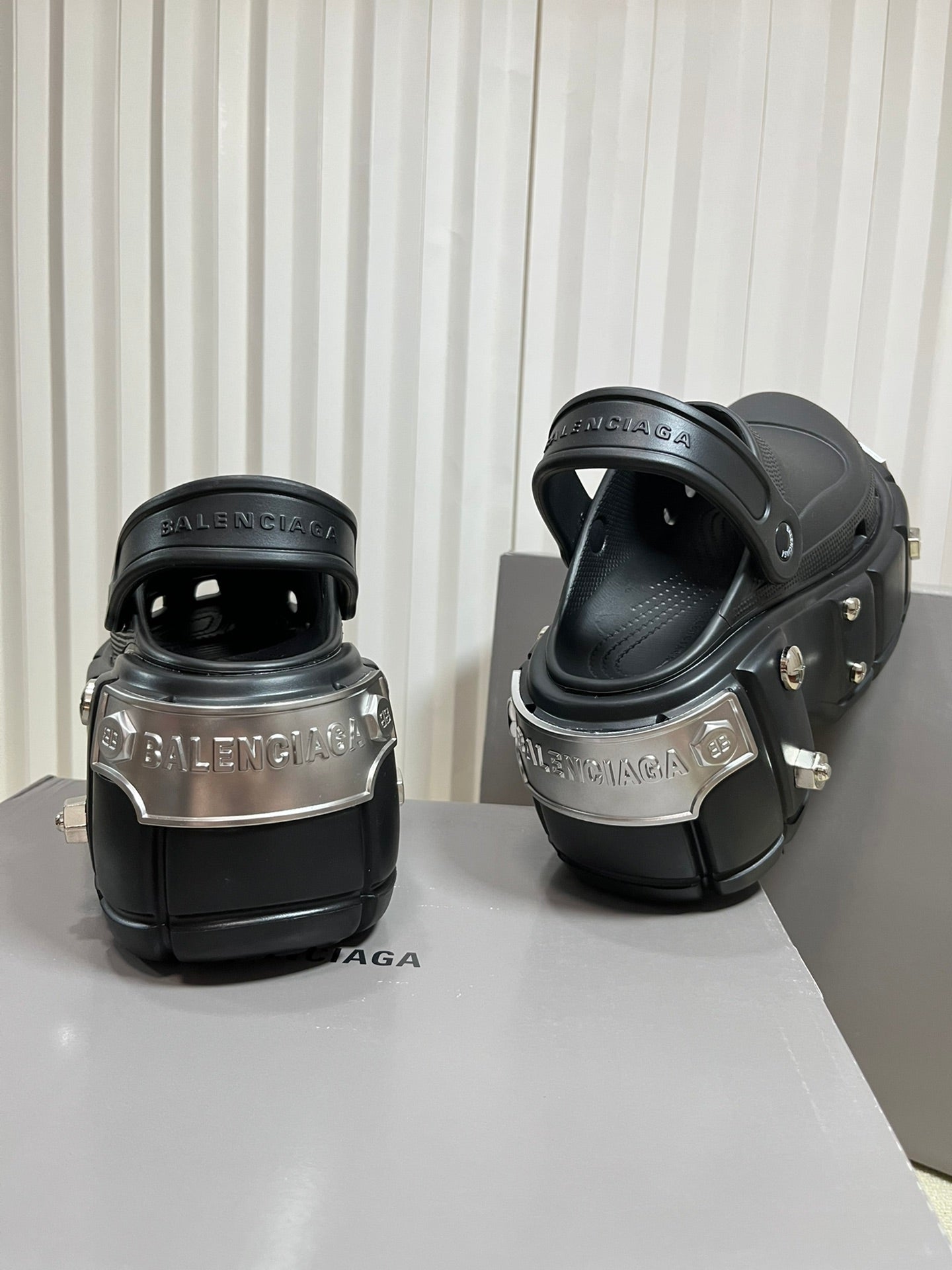 Balenciaga x Crocs Hardcrocs Black Leather 672650