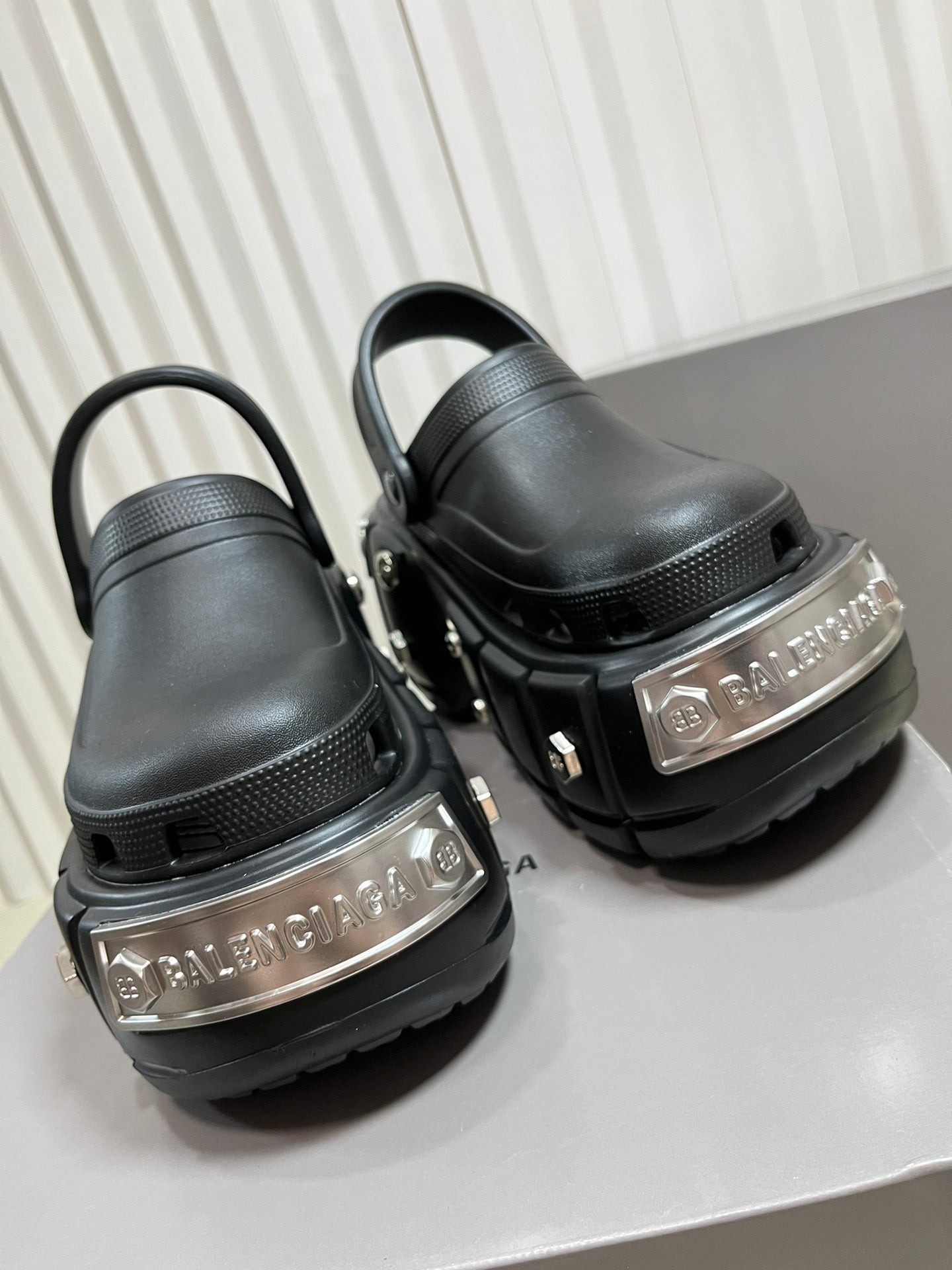 Balenciaga x Crocs Hardcrocs Black Leather 672650