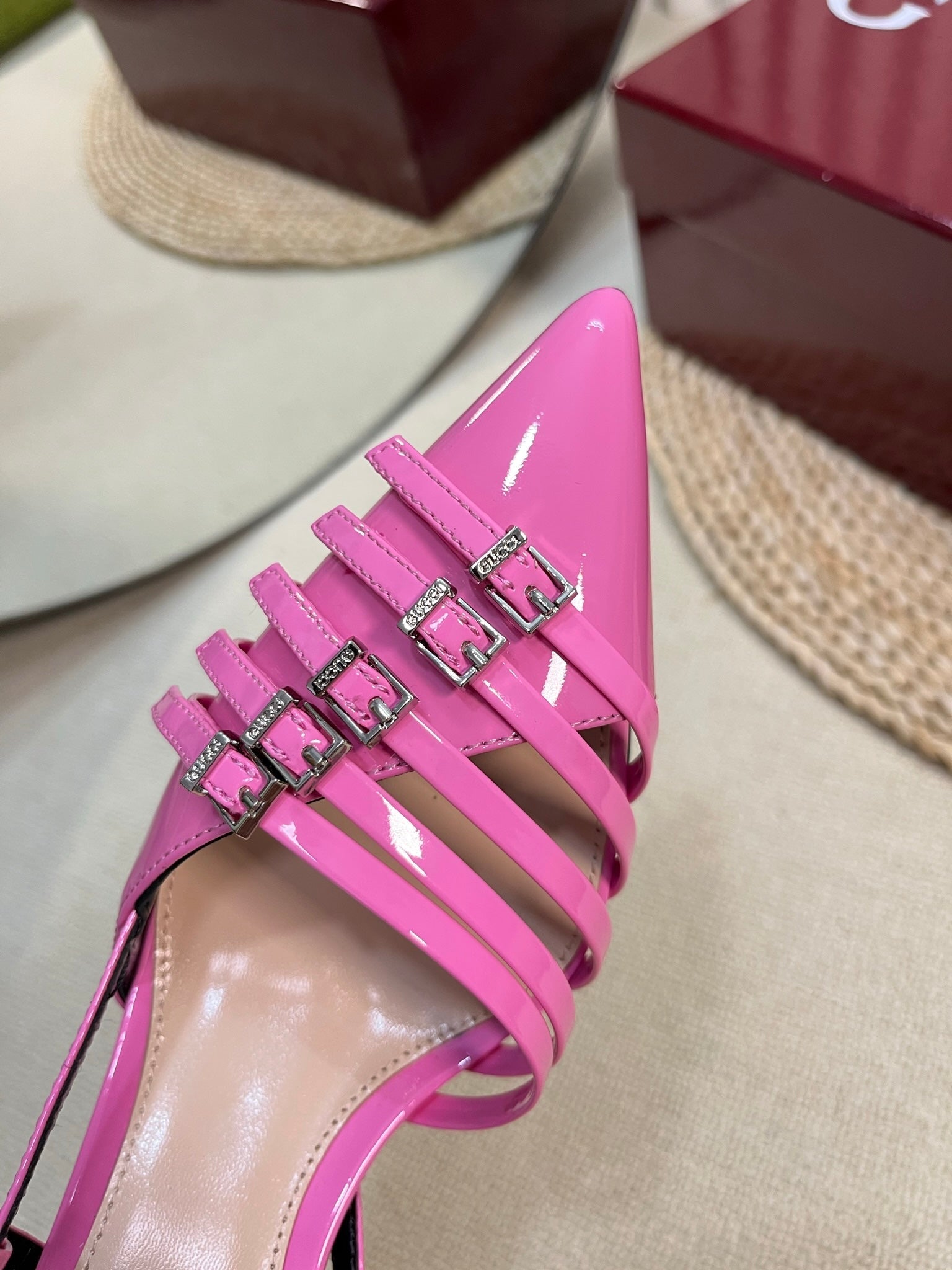 GC Regent Buckles Slingback Pink Patent Leather 294603
