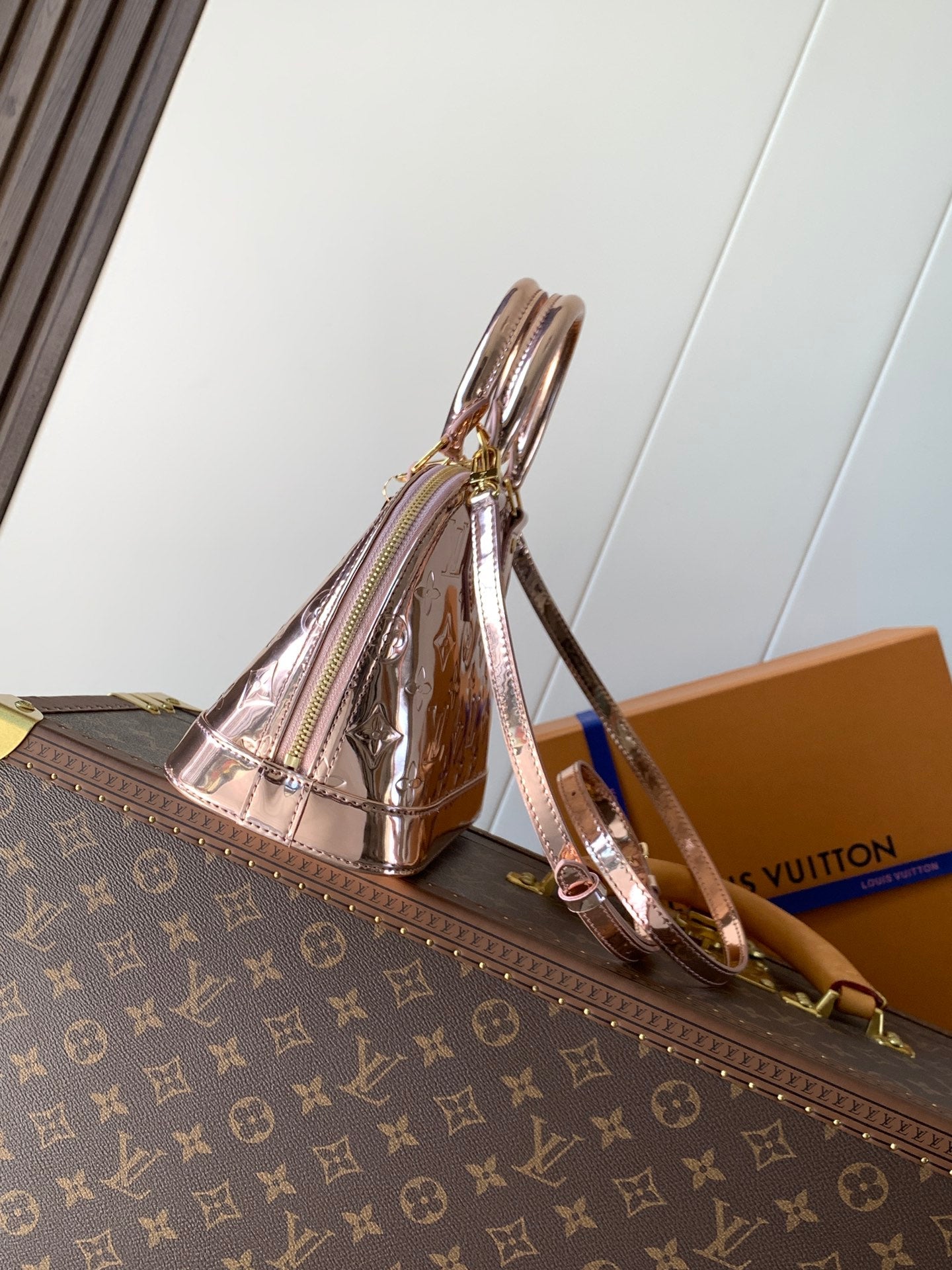LV 2026 Alma BB Handbag 23cm Rose Gold Canvas 281392