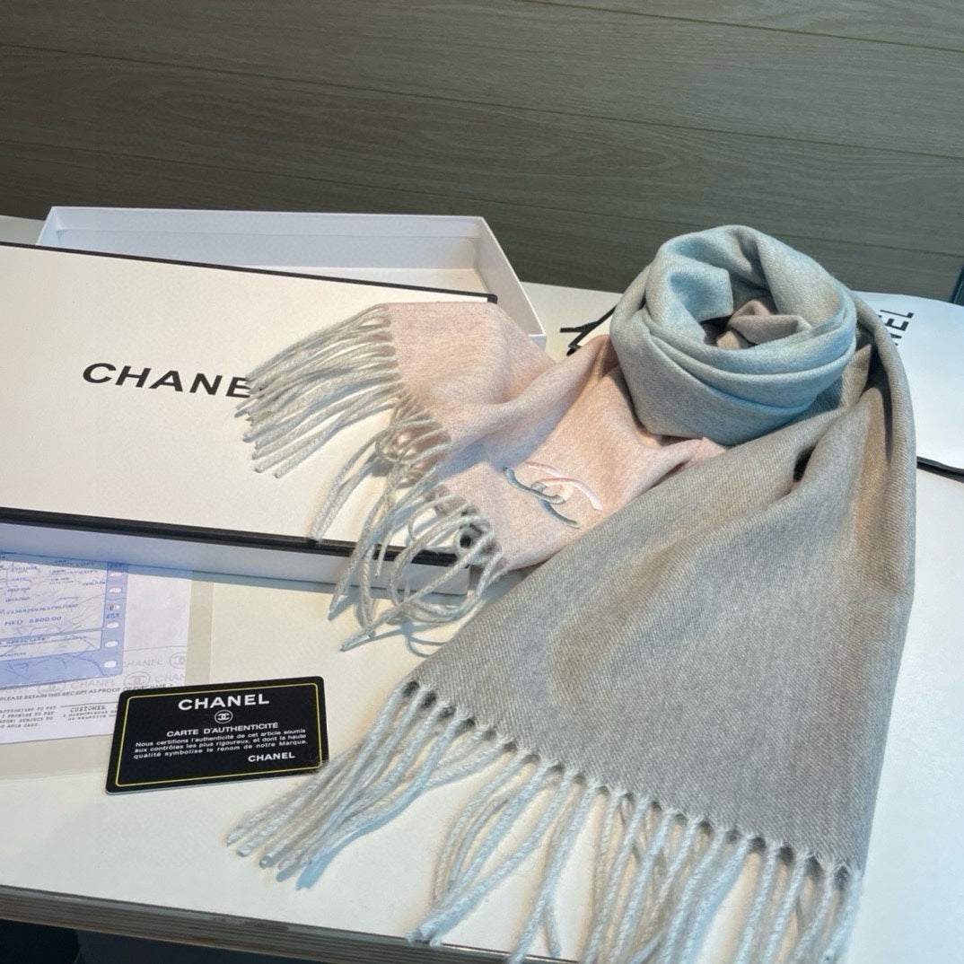 CC Scarf 180 CM In Light Pink Mix Light Grey Blue Cashmere 387916
