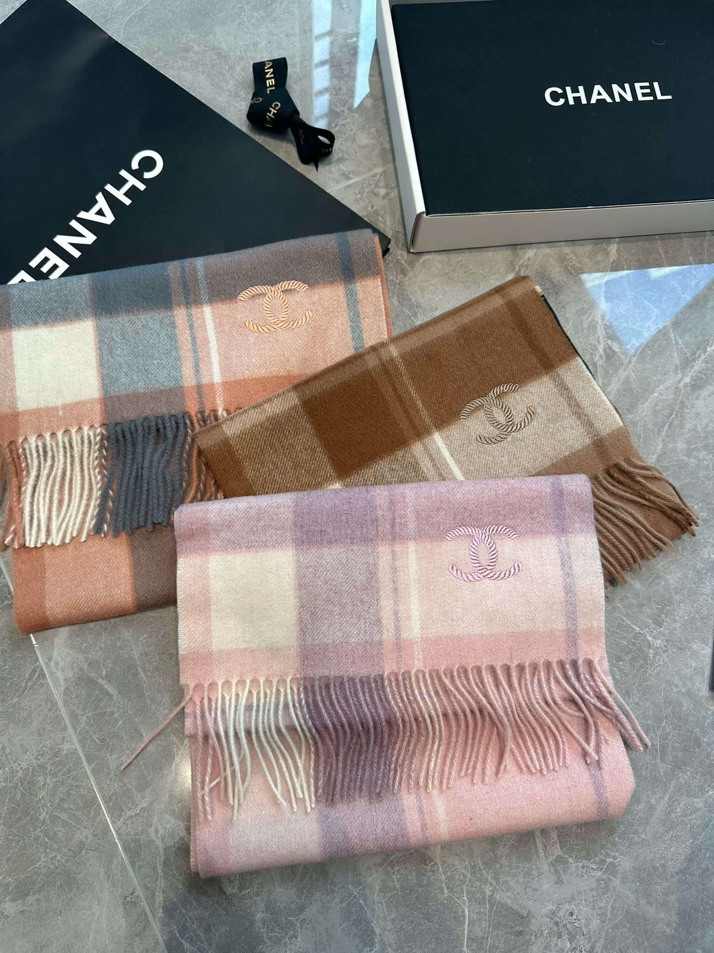 CC Scarf 180 CM In Colorful Cashmere 394481
