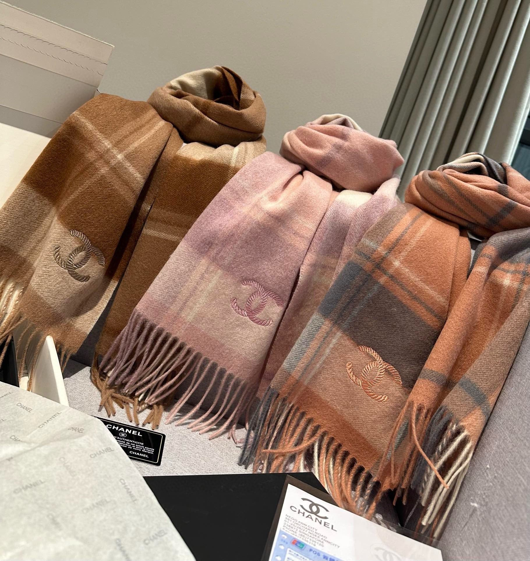 CC Scarf 180 CM In Colorful Cashmere 394482