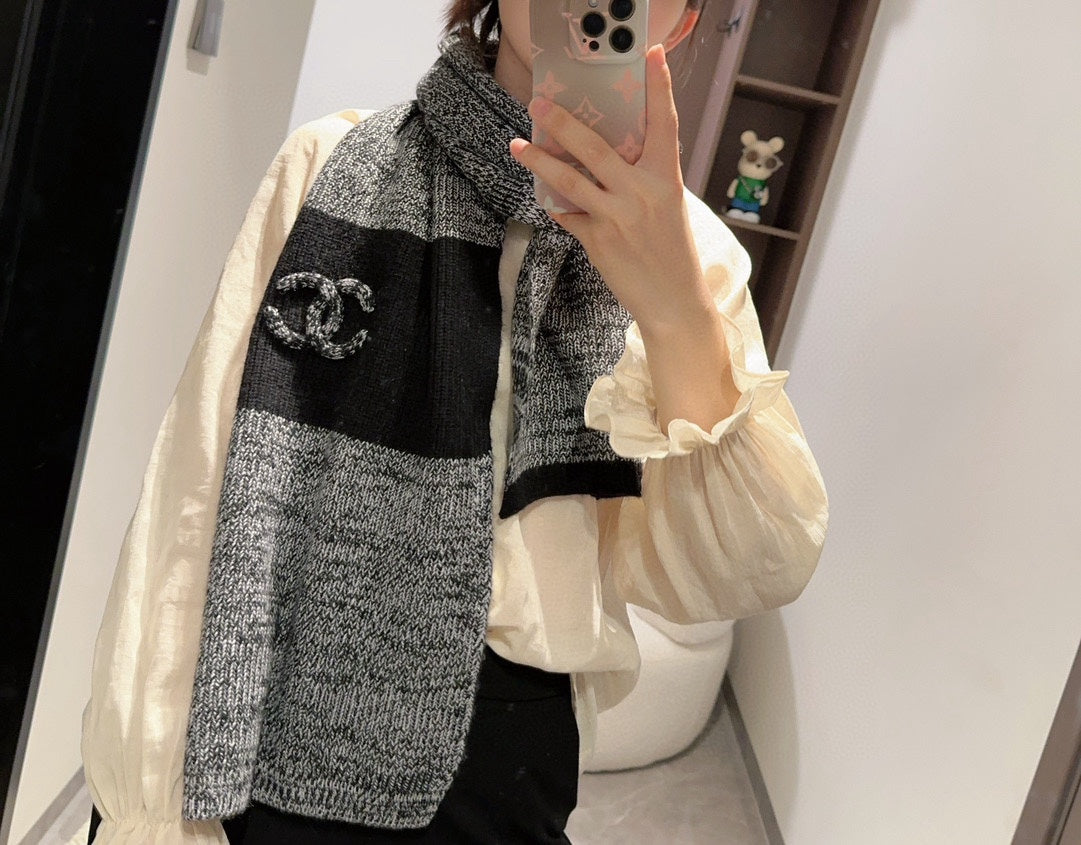 CC Scarf 200 CM In Black Cashmere 403783