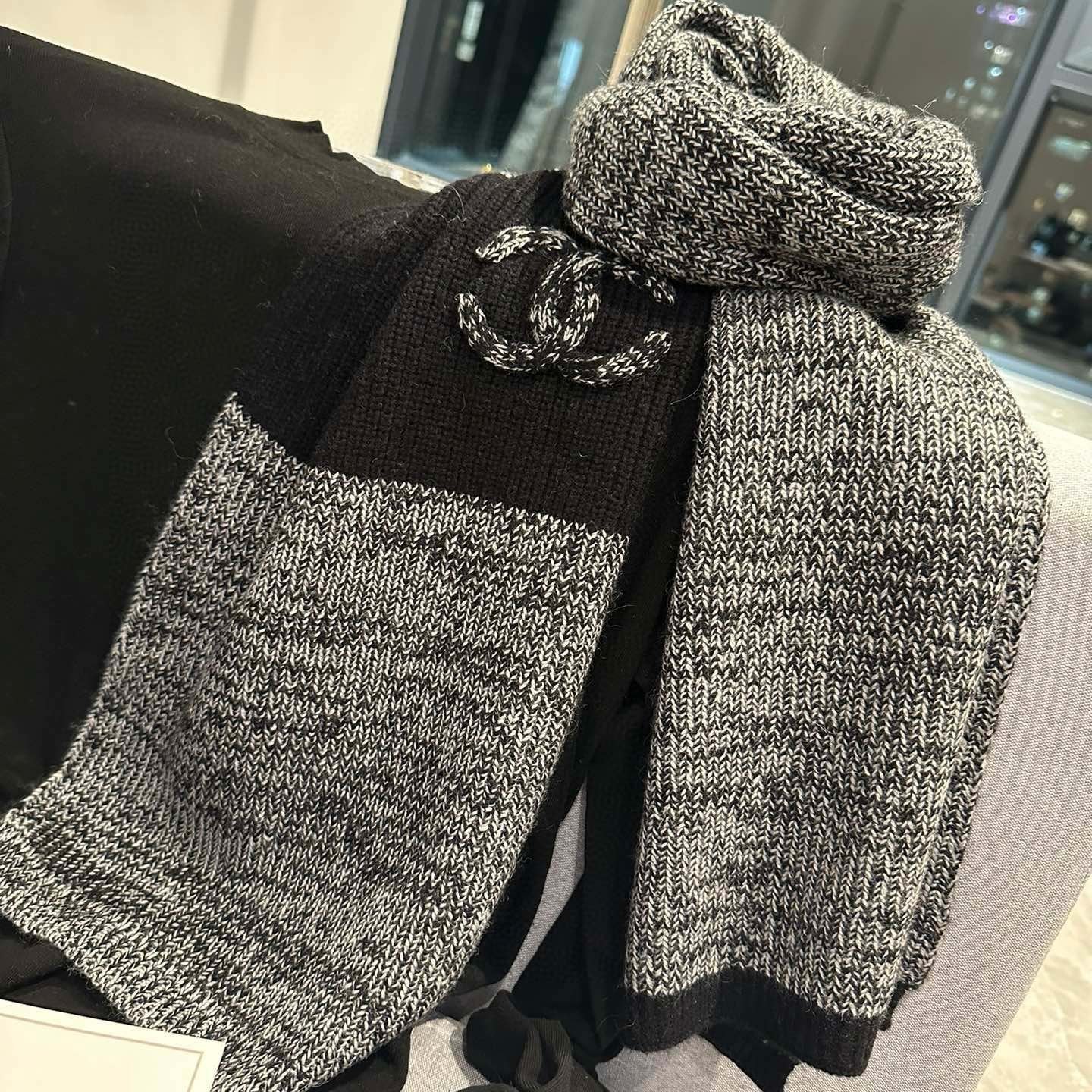 CC Scarf 200 CM In Black Cashmere 403783