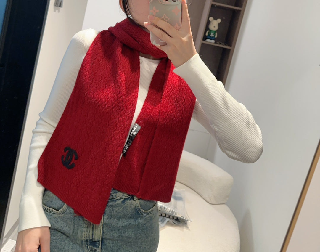 CC Scarf 200 CM In Red Cashmere 411689