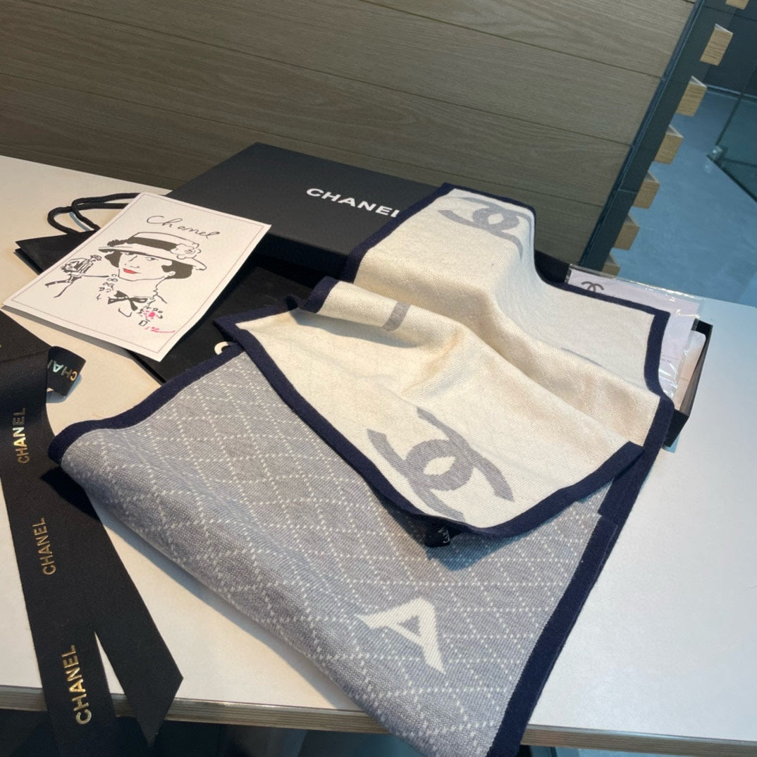 CC Scarf 180 CM In Grey Mix White Cashmere 419873