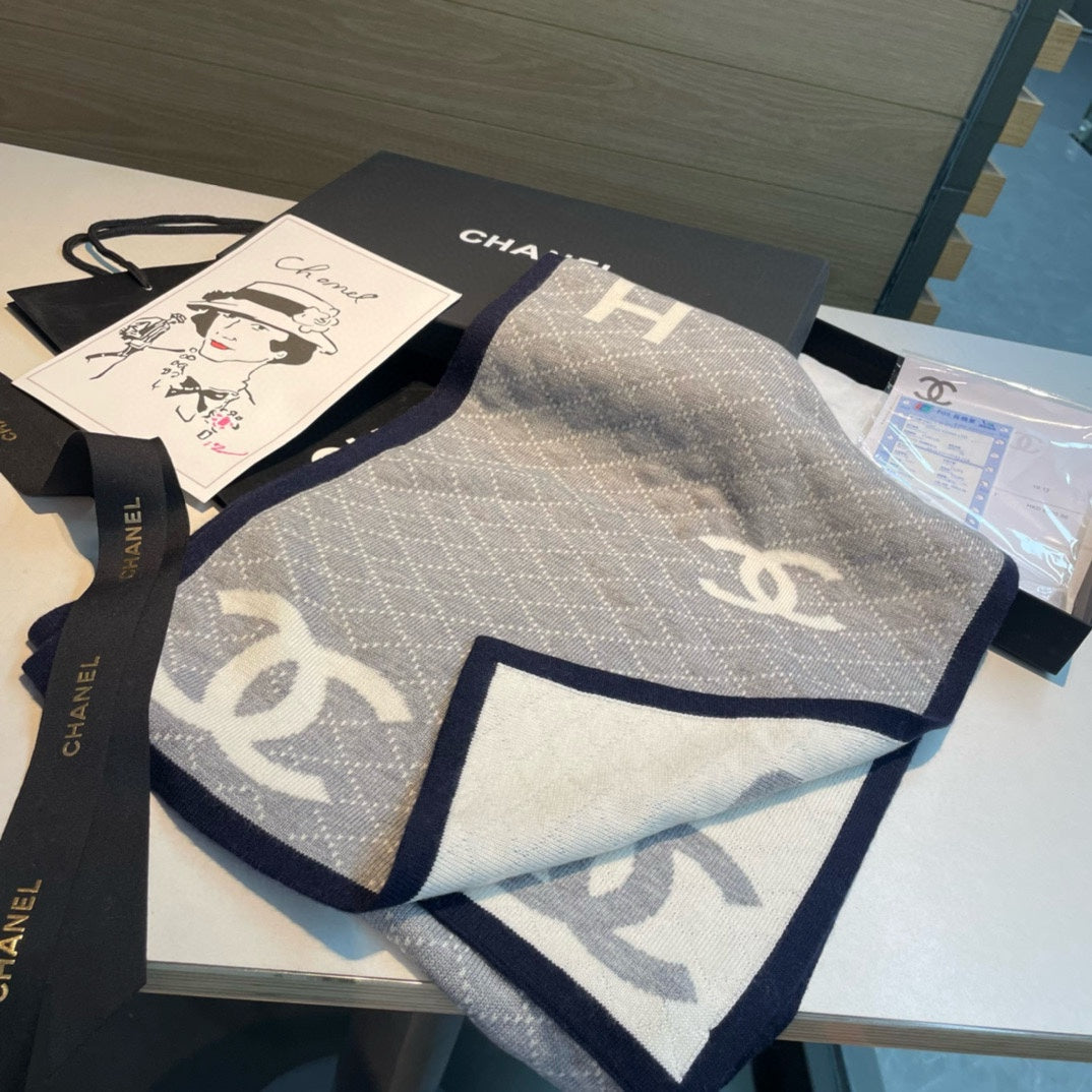 CC Scarf 180 CM In Grey Mix White Cashmere 419873