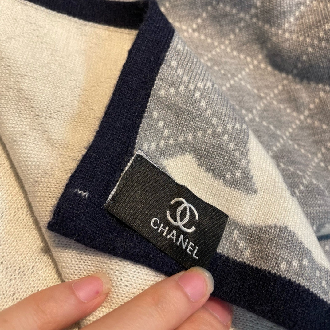 CC Scarf 180 CM In Grey Mix White Cashmere 419873