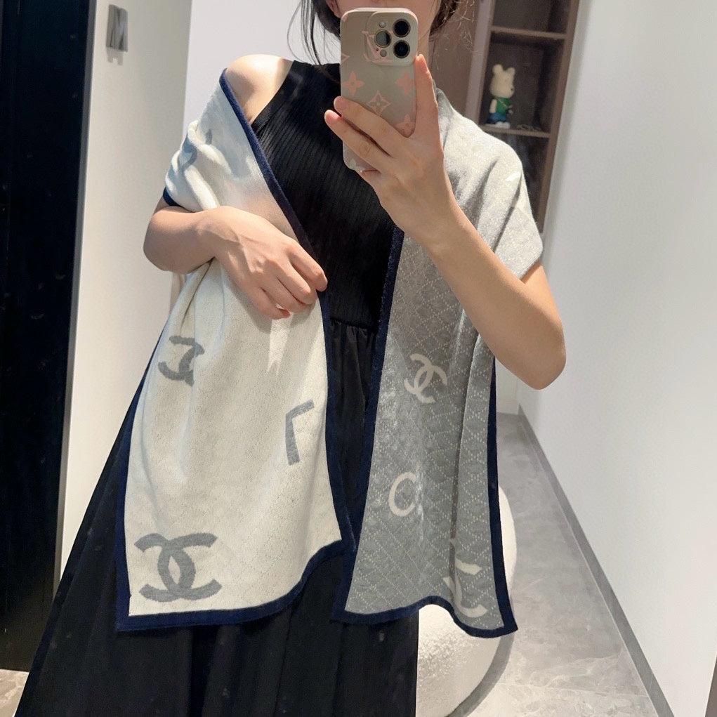 CC Scarf 180 CM In Grey Mix White Cashmere 419873