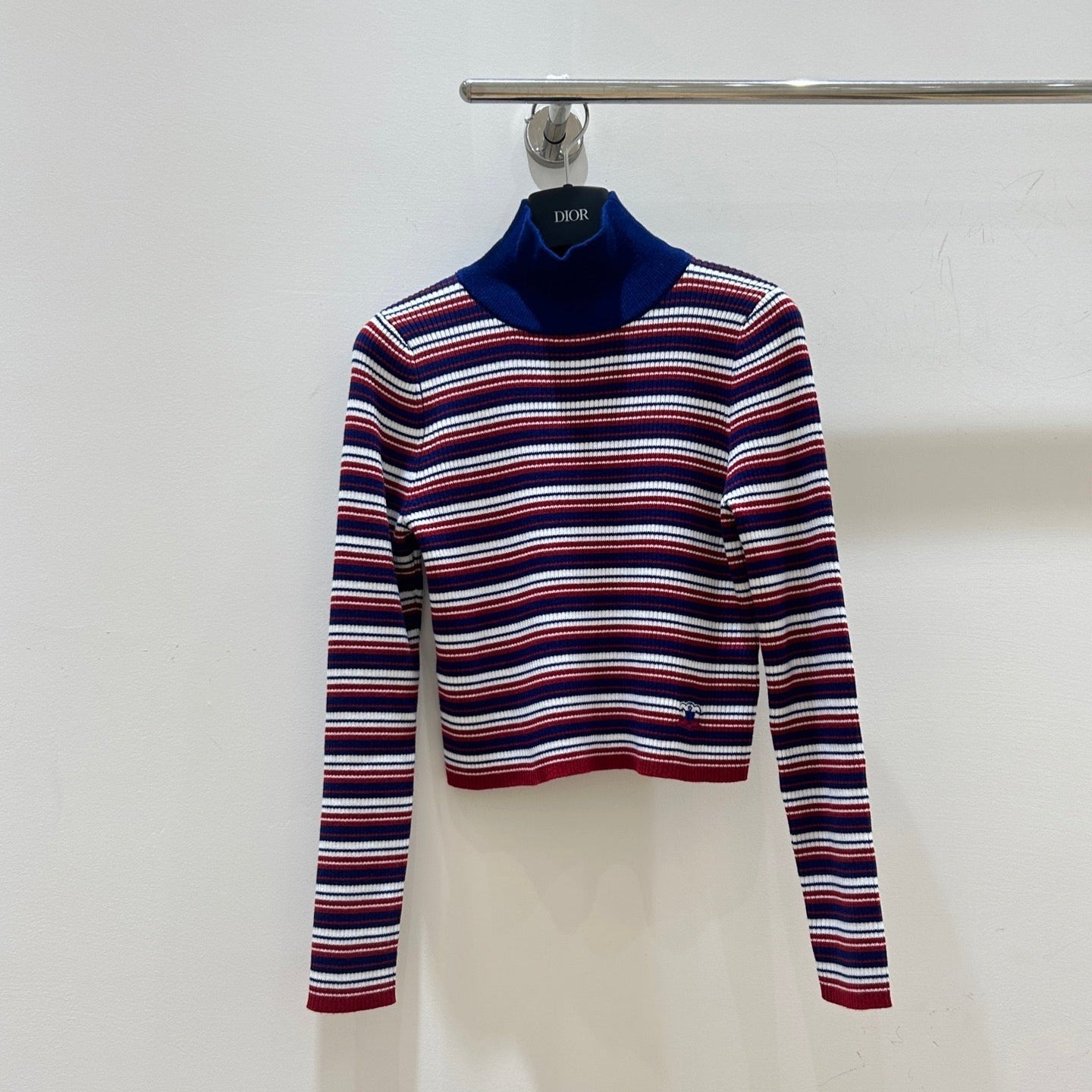 Celine 25 Striped Sweater Red Blue White Wool 308020