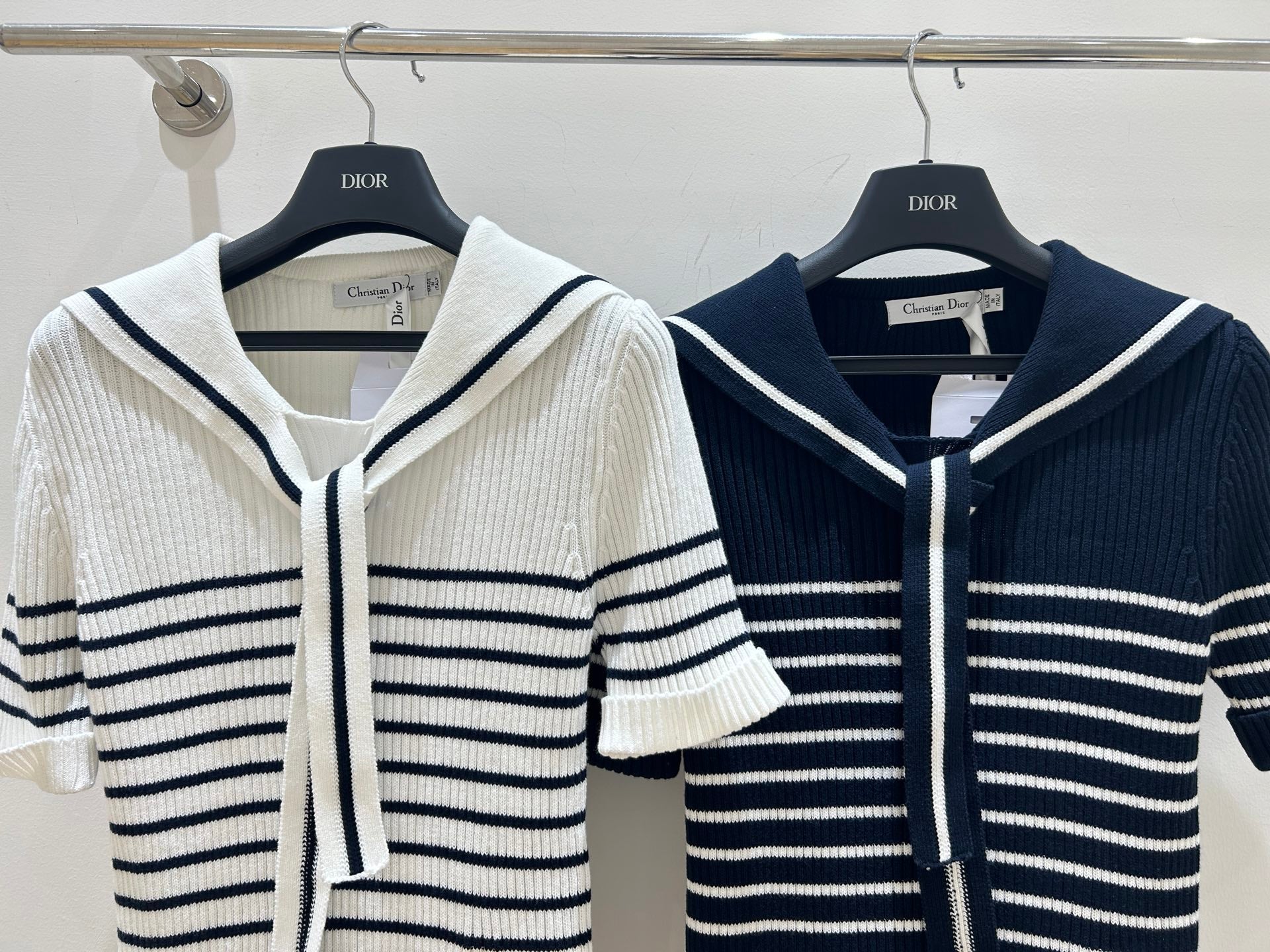 Dior 2026 Striped Ribbed Knit Top Cotton 474752