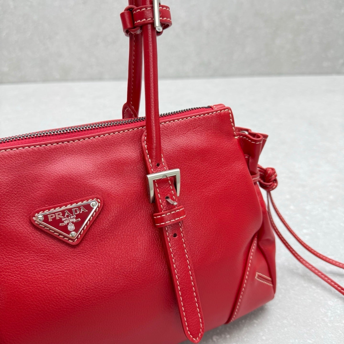 Prada 2026 Soft Medium Shoulder Bag 33cm Calfskin