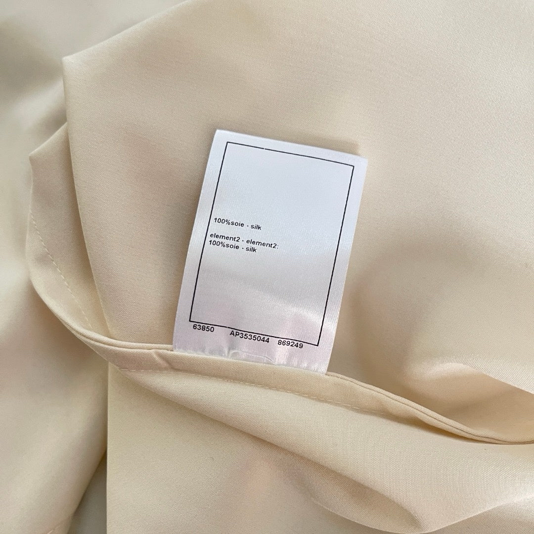 Chanel 2026 Long-Sleeved Shirt Light Yellow Soie Silk 300784