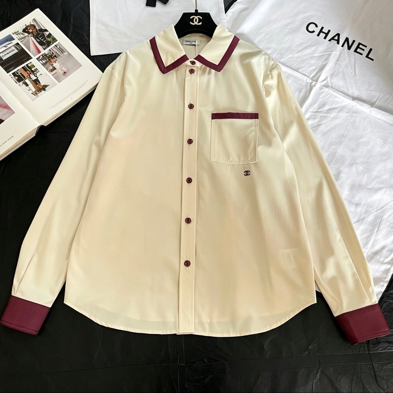 Chanel 2026 Long-Sleeved Shirt Light Yellow Soie Silk 300784