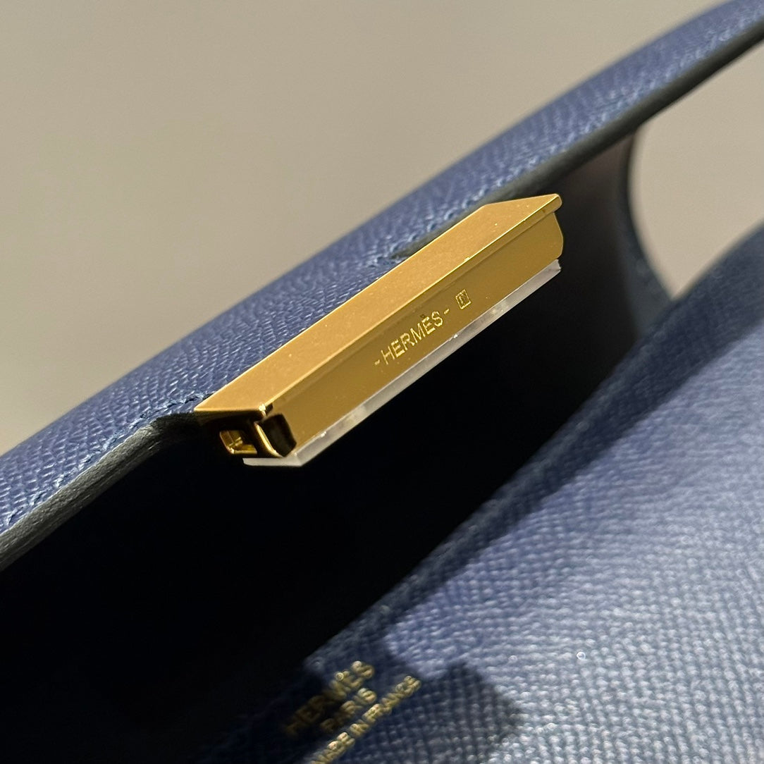 HM Constance Elan 24 Midnight Blue Epsom Gold Hardware 237340