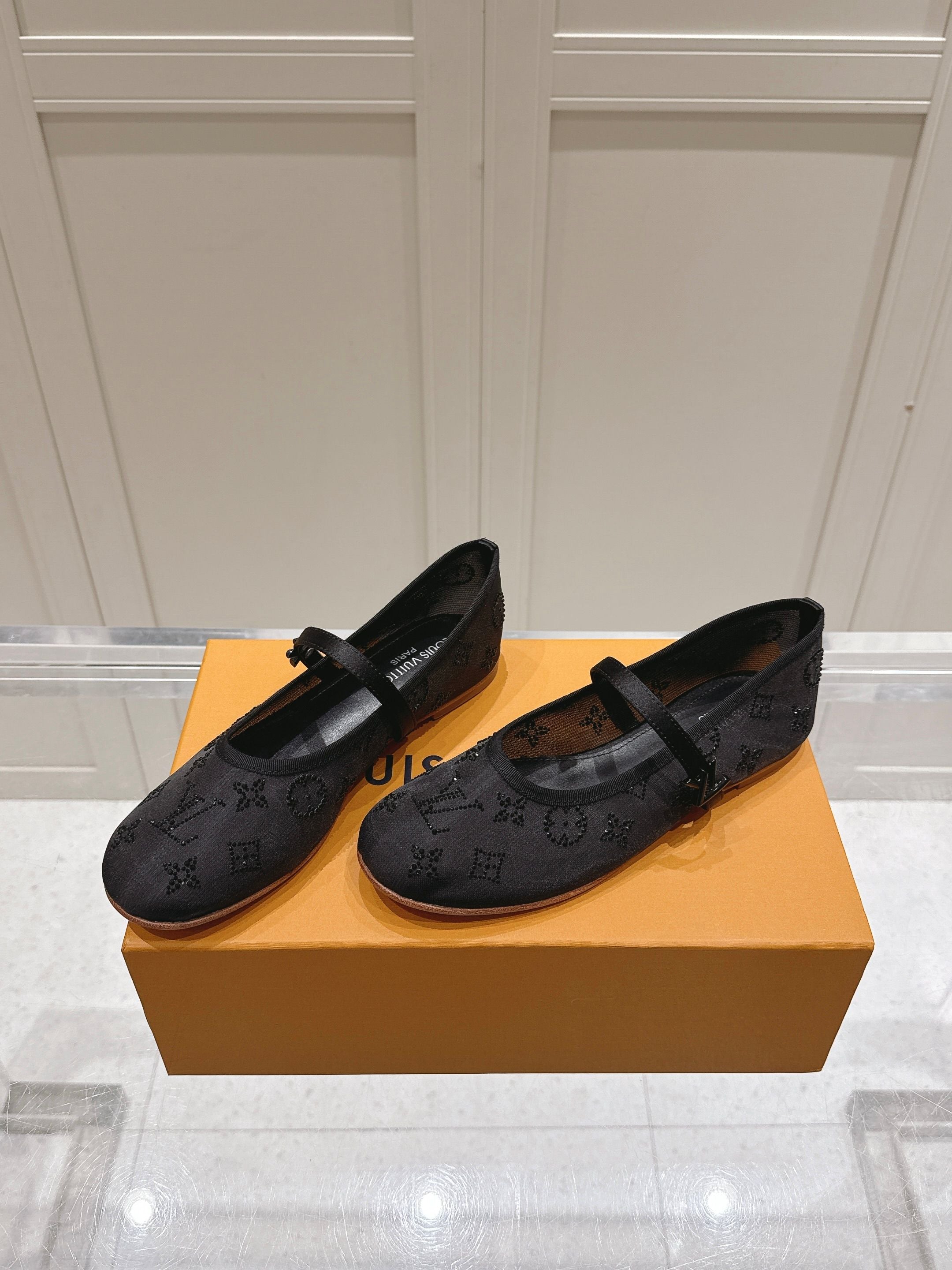 Louis Vuitton 2026 Ballet Flats Mesh Leather 778849