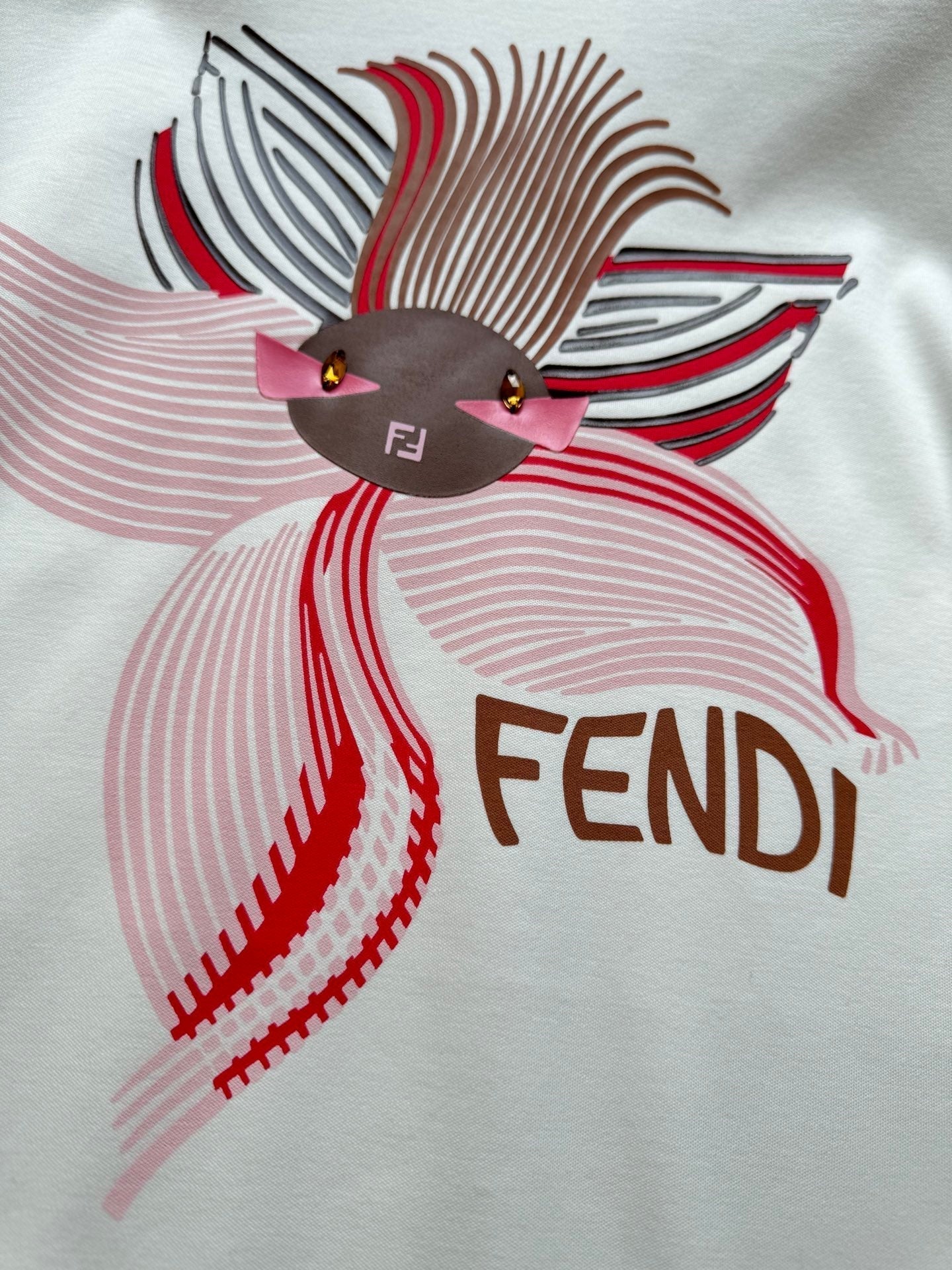 Fendi Orchid T-shirt White Cotton