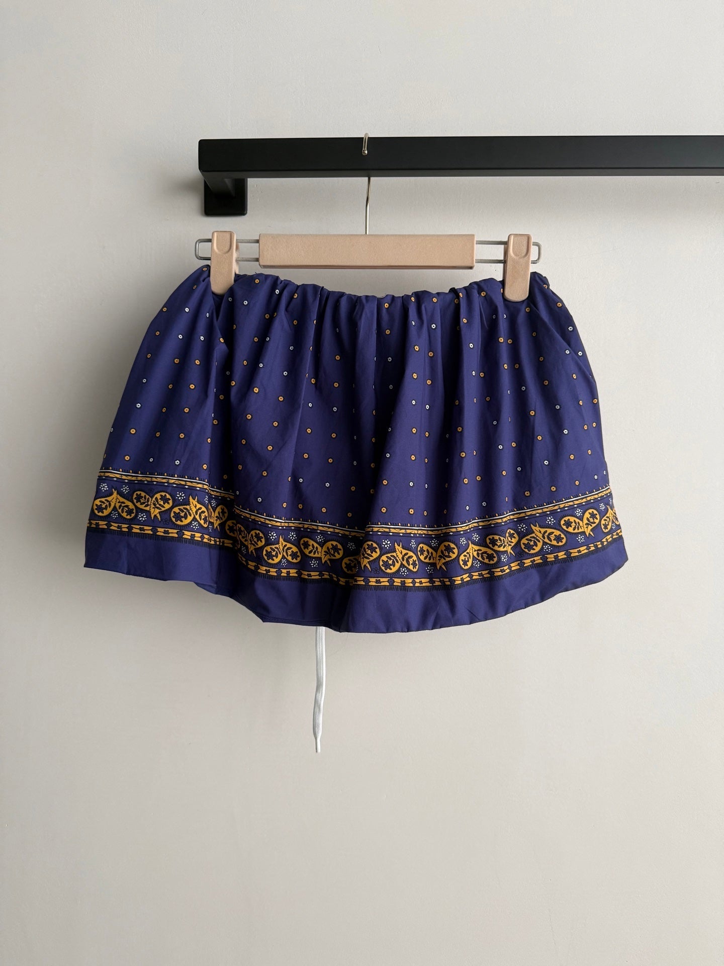 MiuMiu 2026 Strapless Top And Skirt Navy Cotton 641183